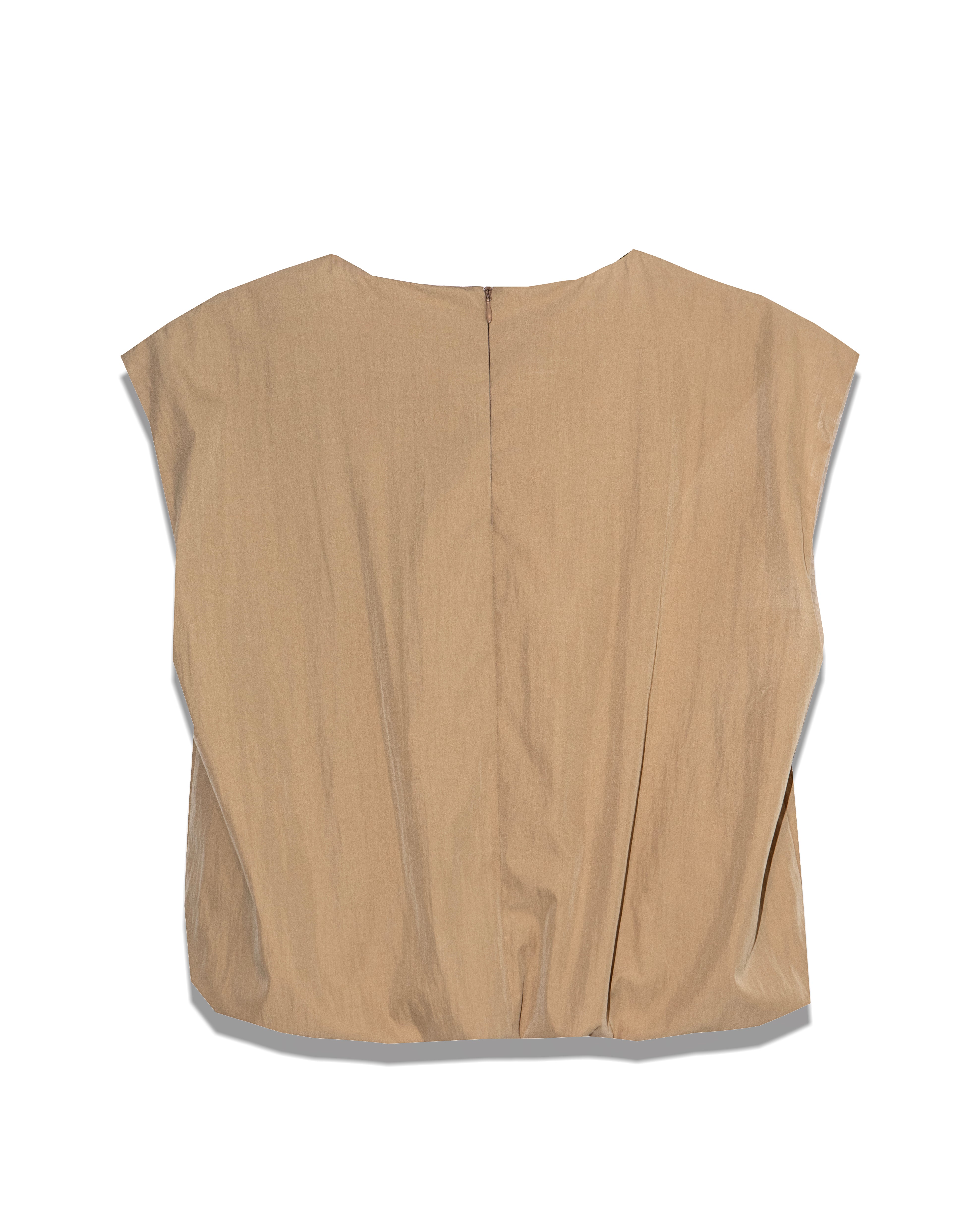 Milla Gold Crinkled Poplin Drape Top