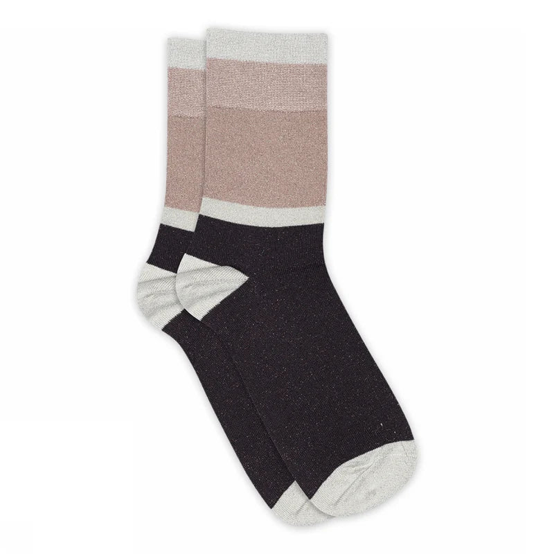 MP Denmark Elisabeth Dark Purple Glitter Socks