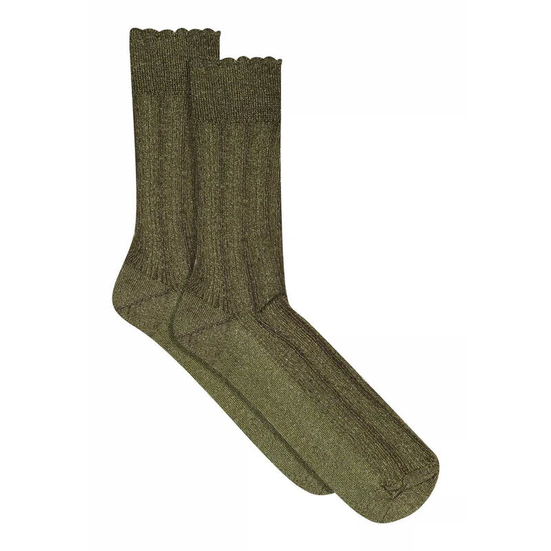 MP Denmark Julia Olive Glitter Socks