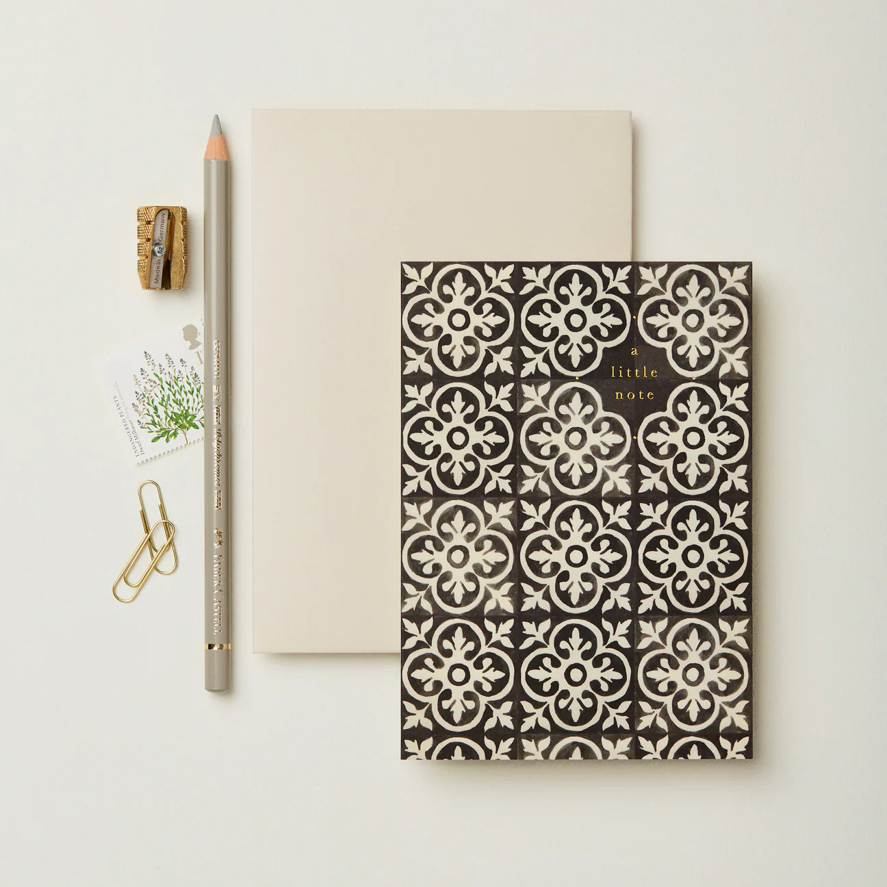 Wanderlust Ebony Tiles Little Note Greetings Card