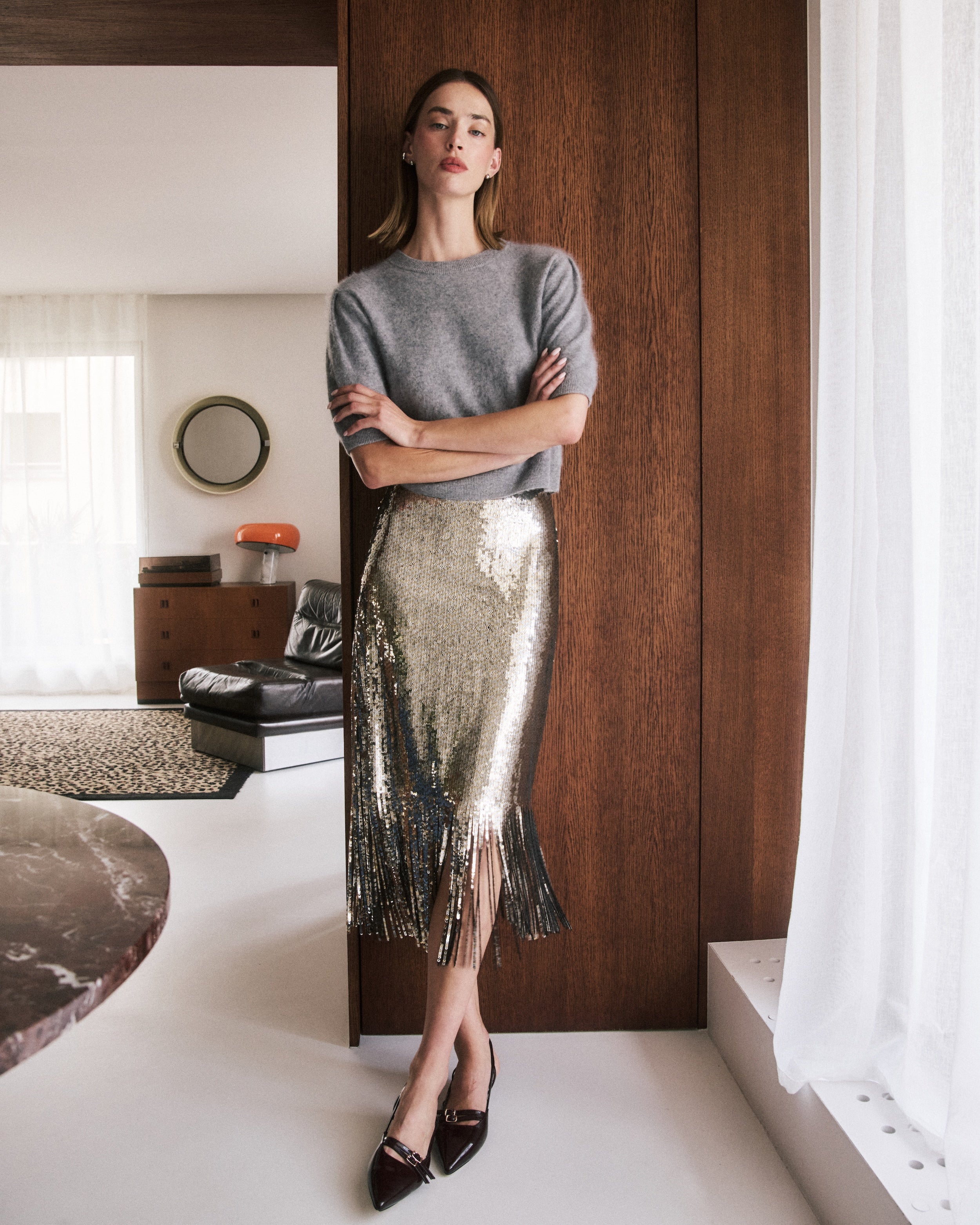 Suncoo Fox Sequin Skirt