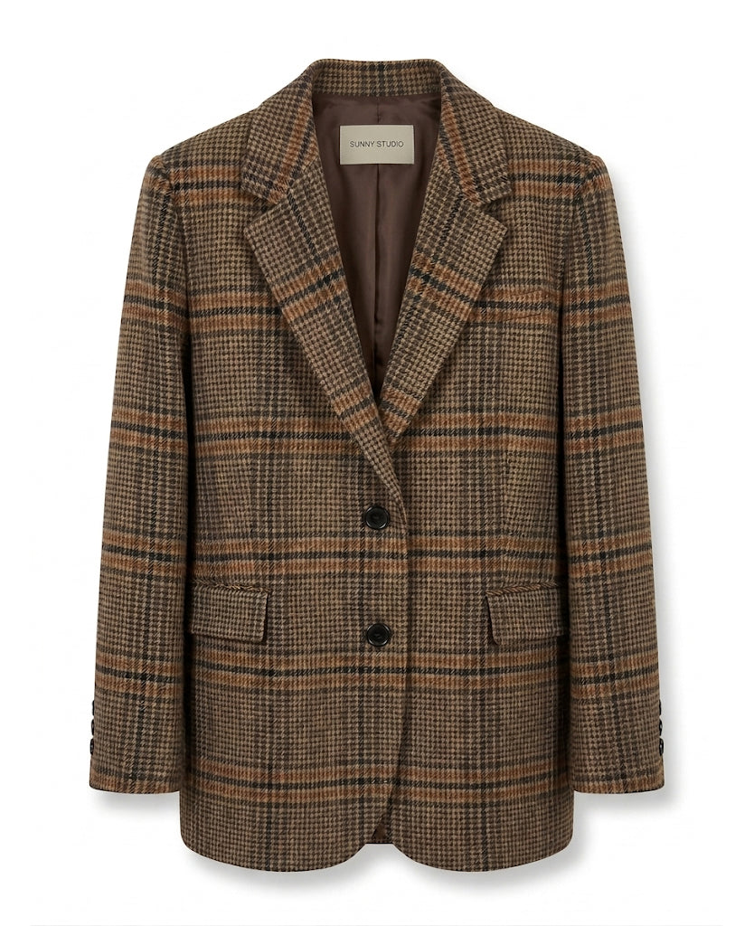 Sunny Studio Tweed Single Breasted Blazer
