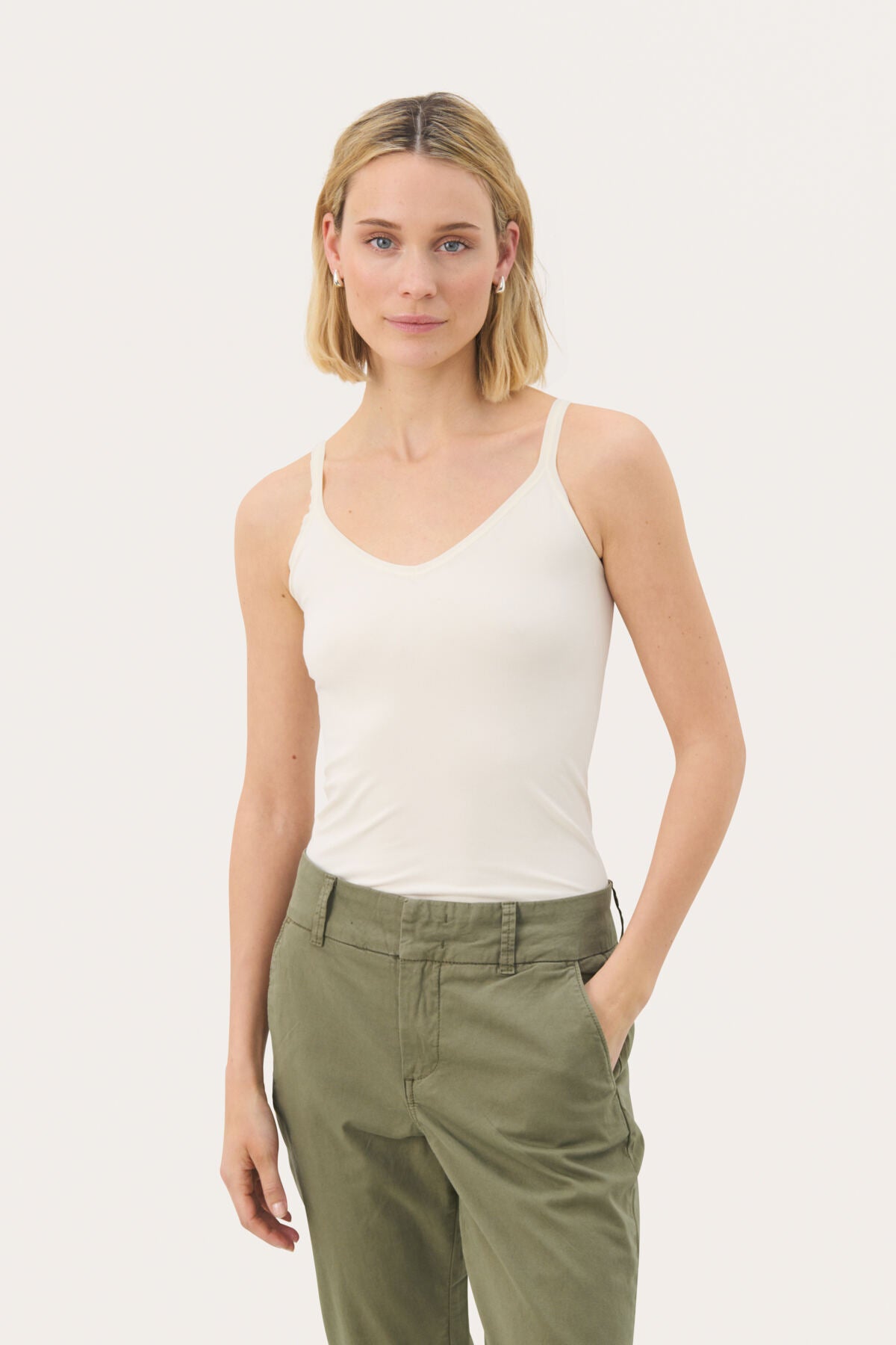 Part Two Hydda Whitecap Gray Singlet 