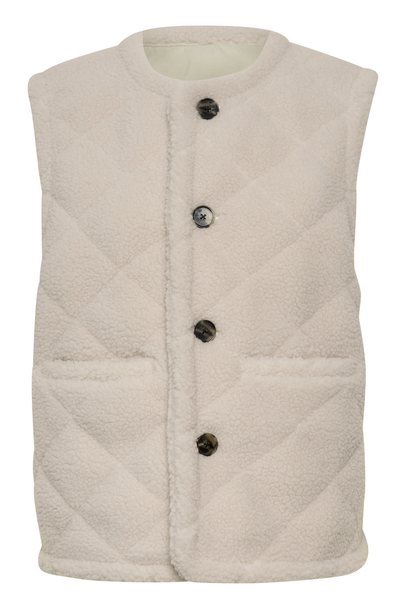 oatmeal quilted soft touch gilet 