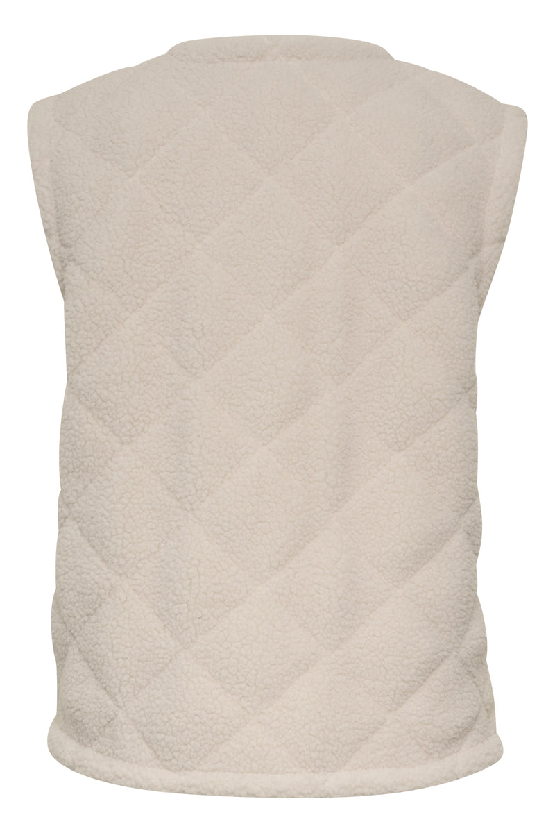 oatmeal quilted soft touch gilet 