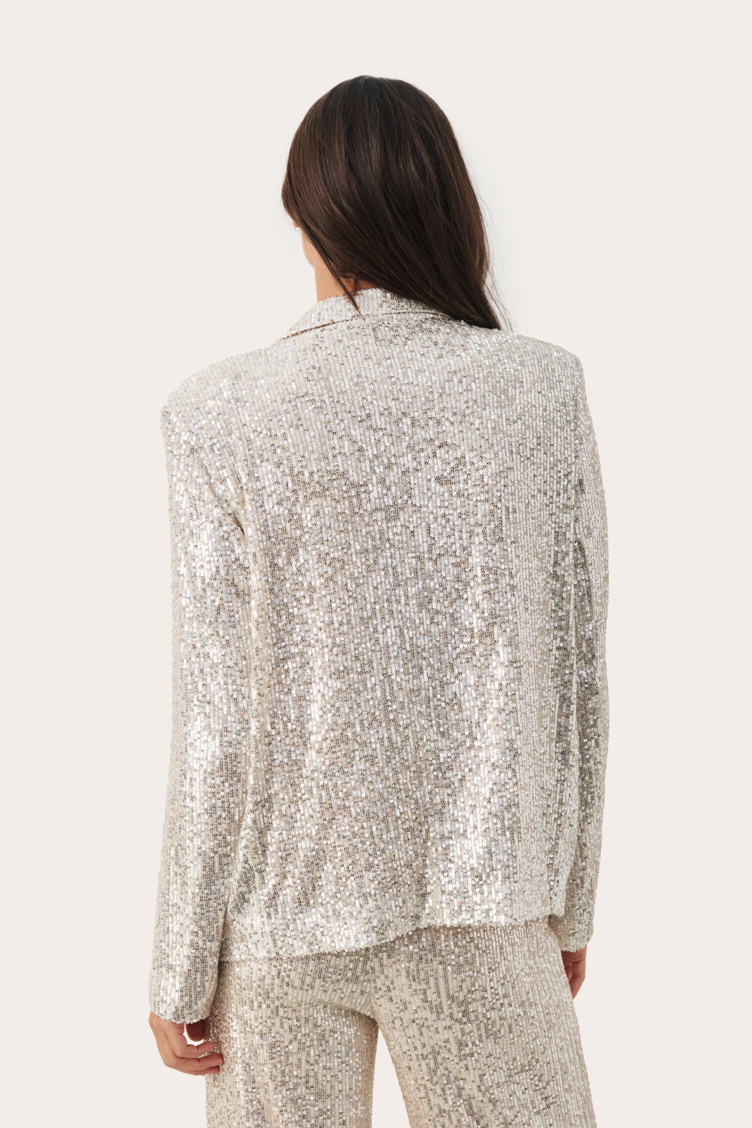 Part Two Darina Silver Sequin Jacket