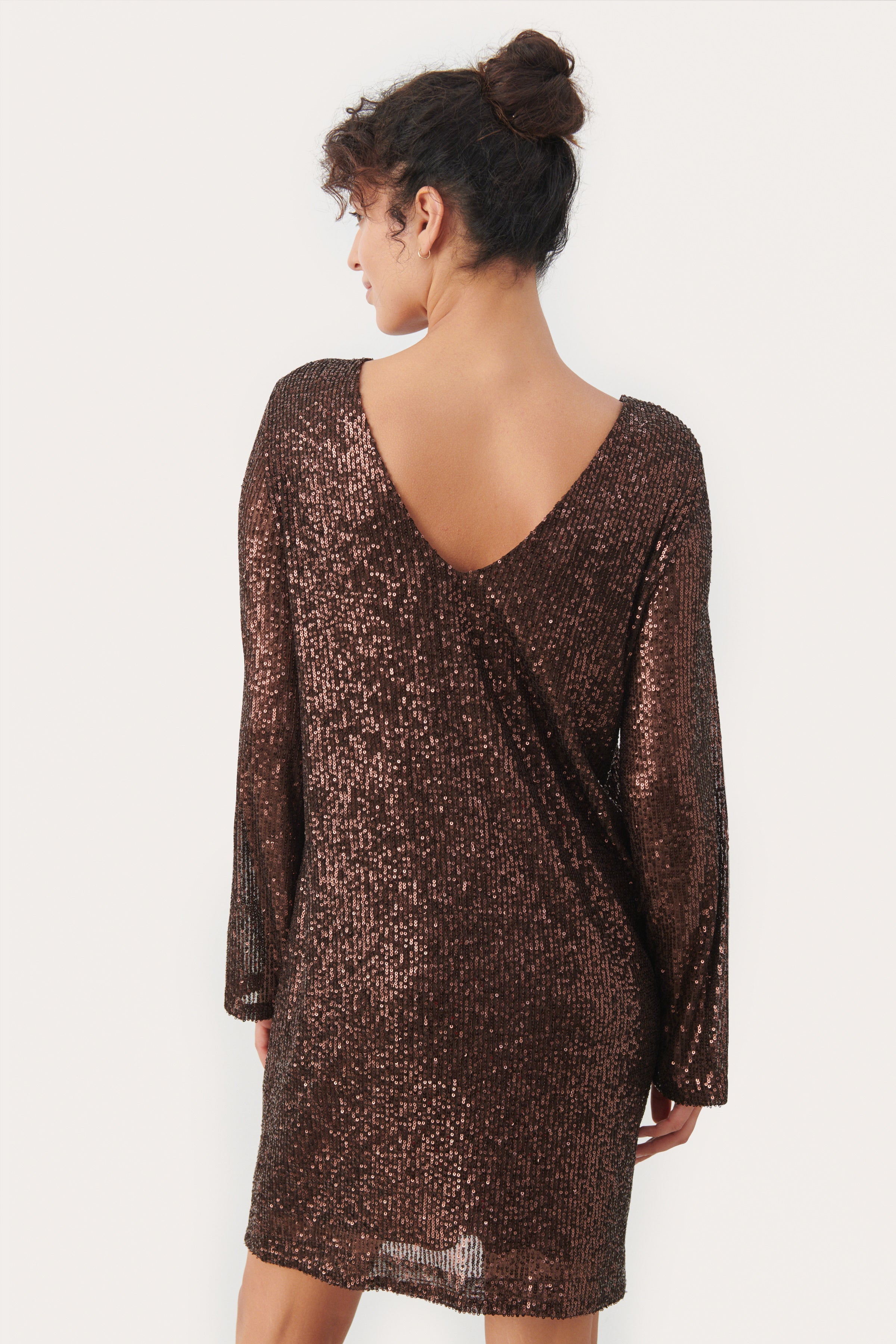 Part Two Darleen Chocolate Sequin Dress