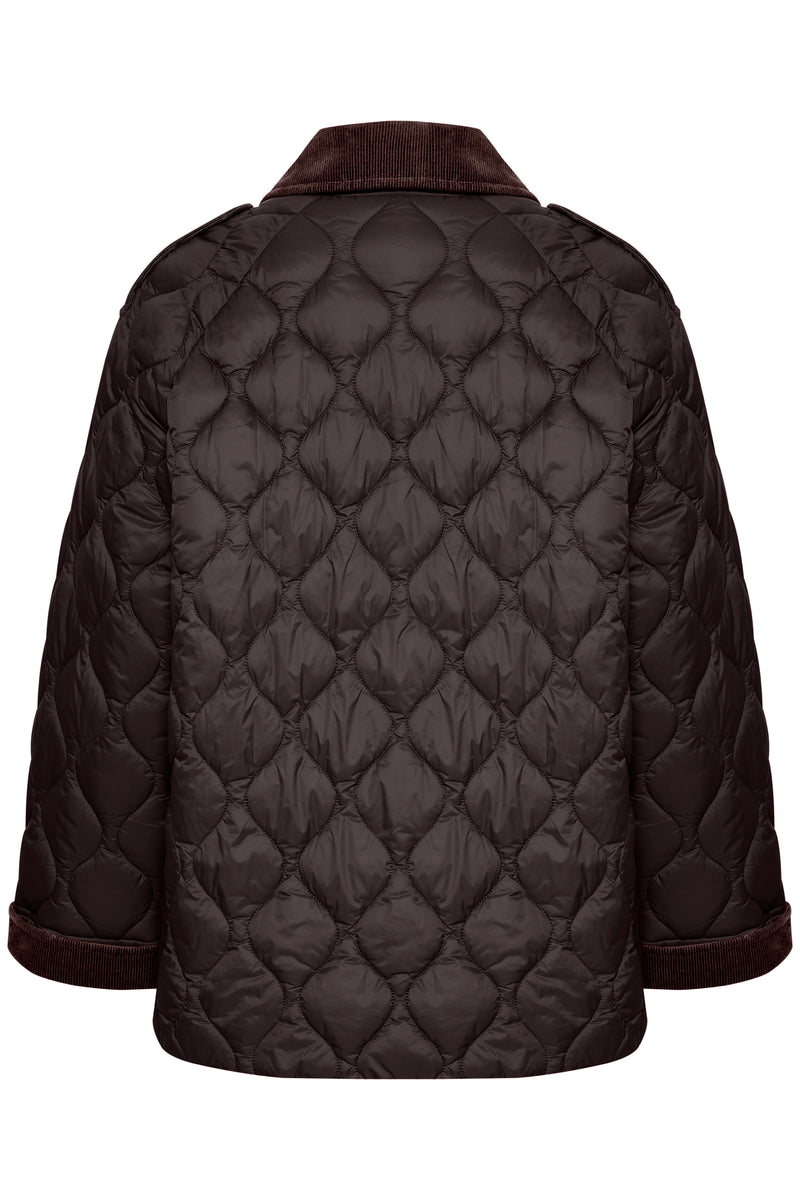 Part Two Laurana Quilted Chocolate Coat