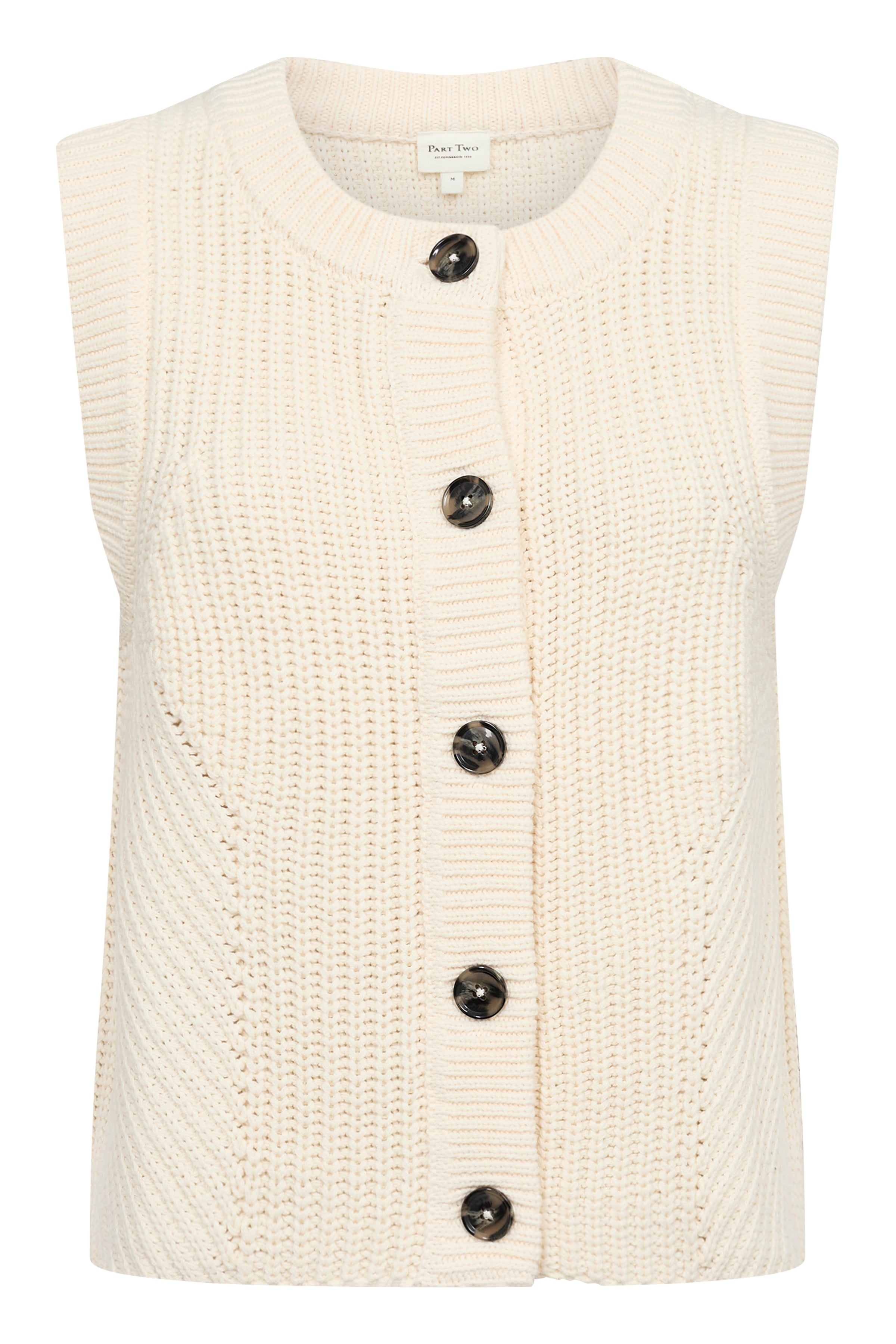 Part Two Noemie Cream Knitted Waistcoat