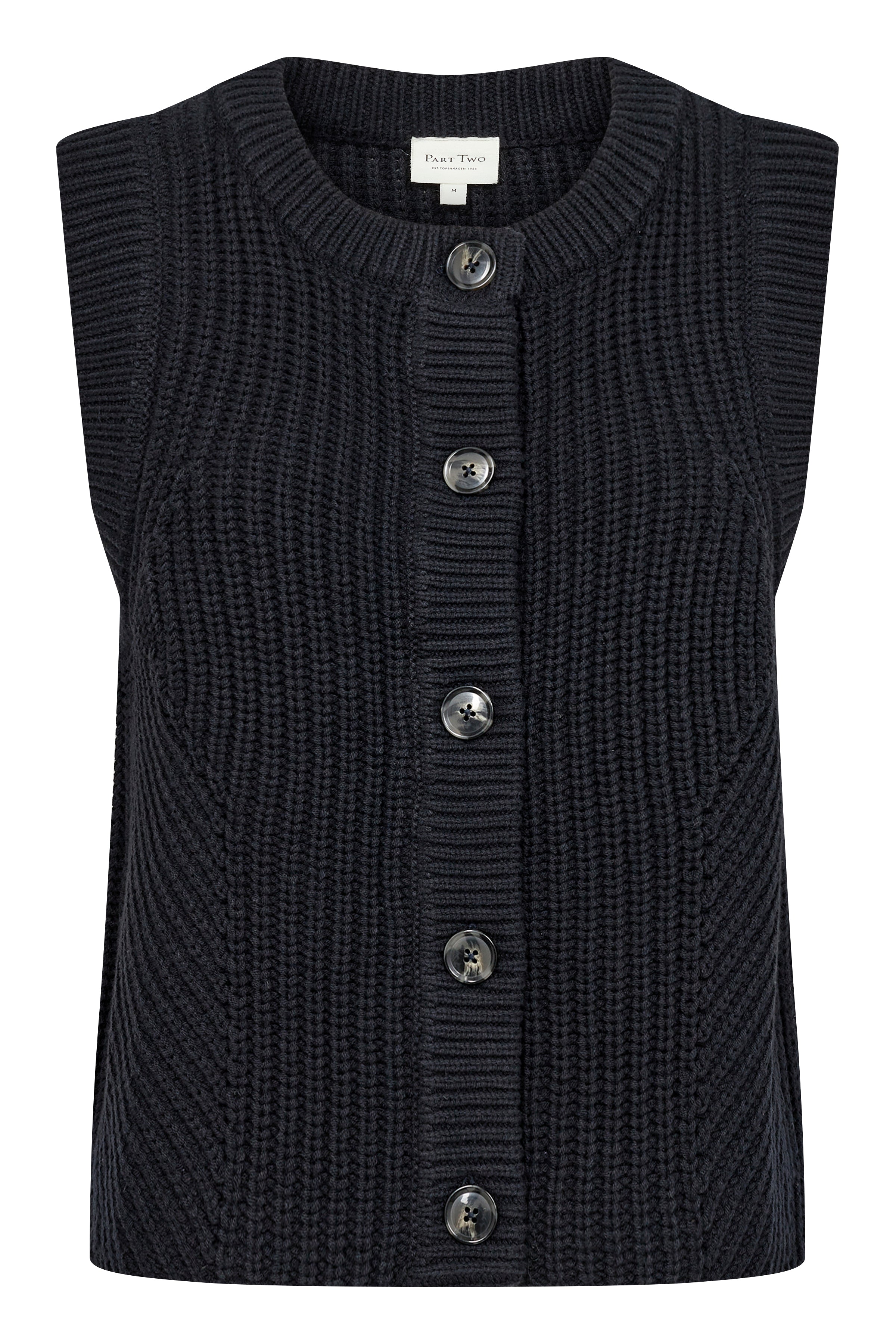 Part Two Noemie Navy Knitted Waistcoat