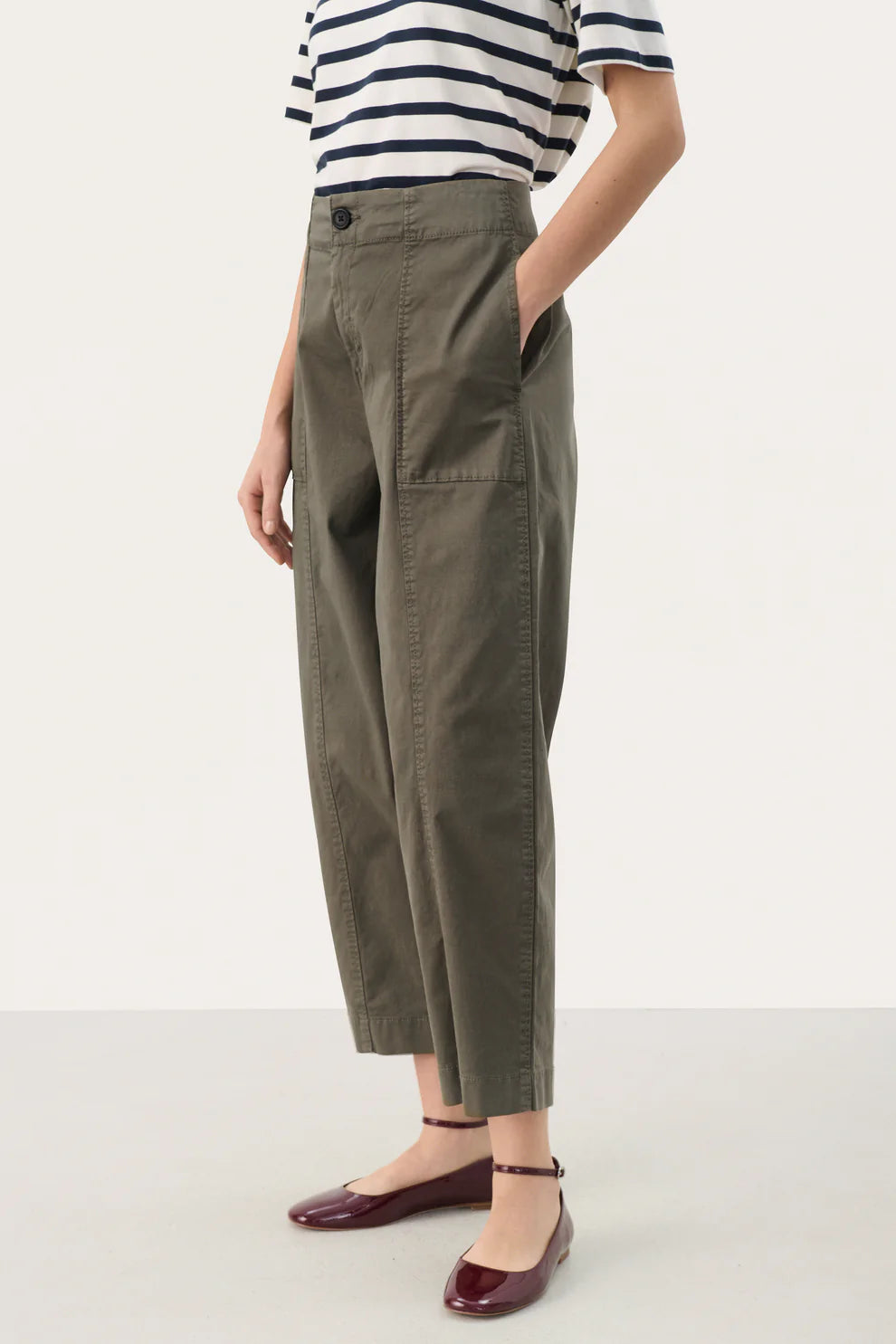 Part Two Netta Khaki Trousers