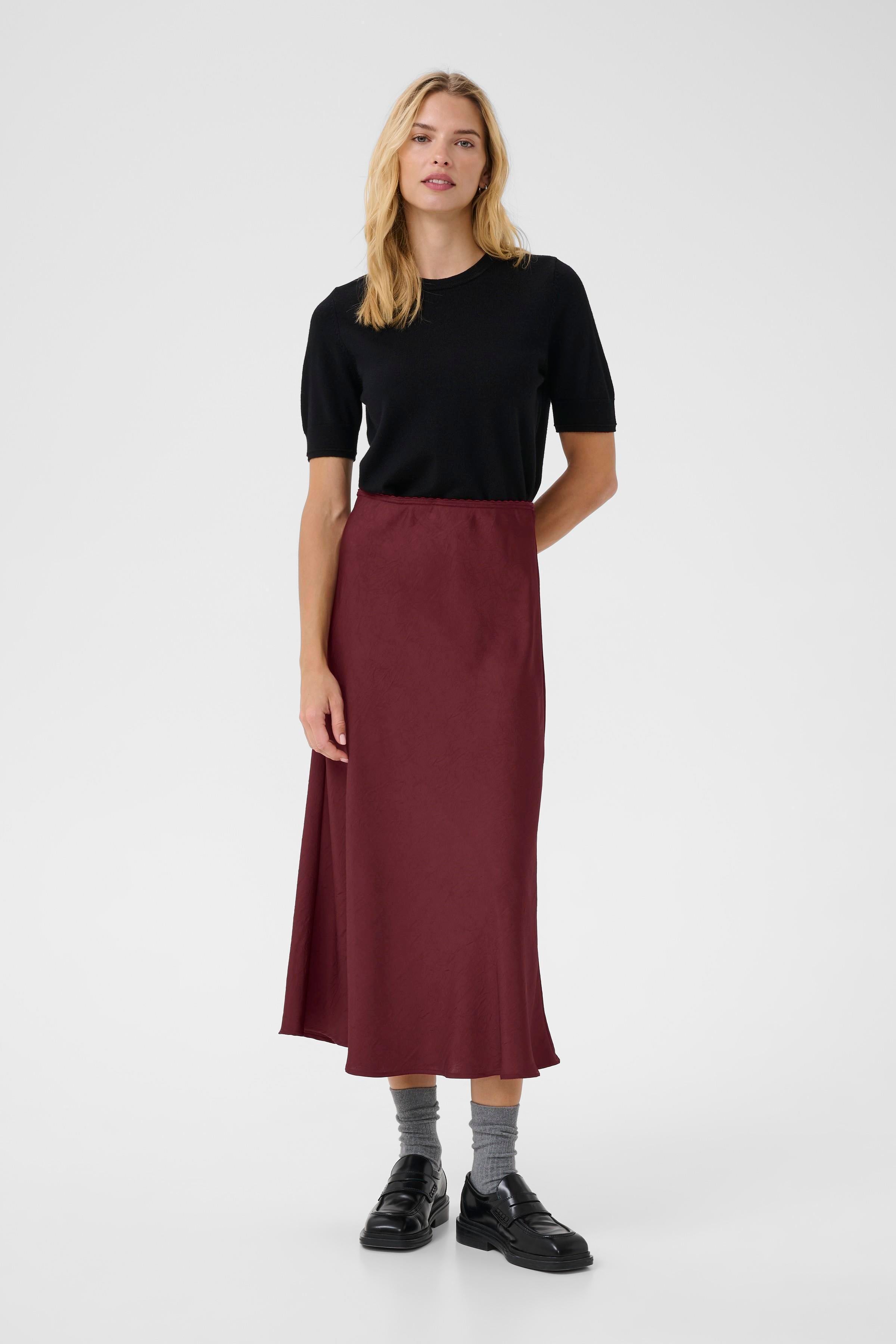 Part Two Laurina Tawny Port Bias Skirt