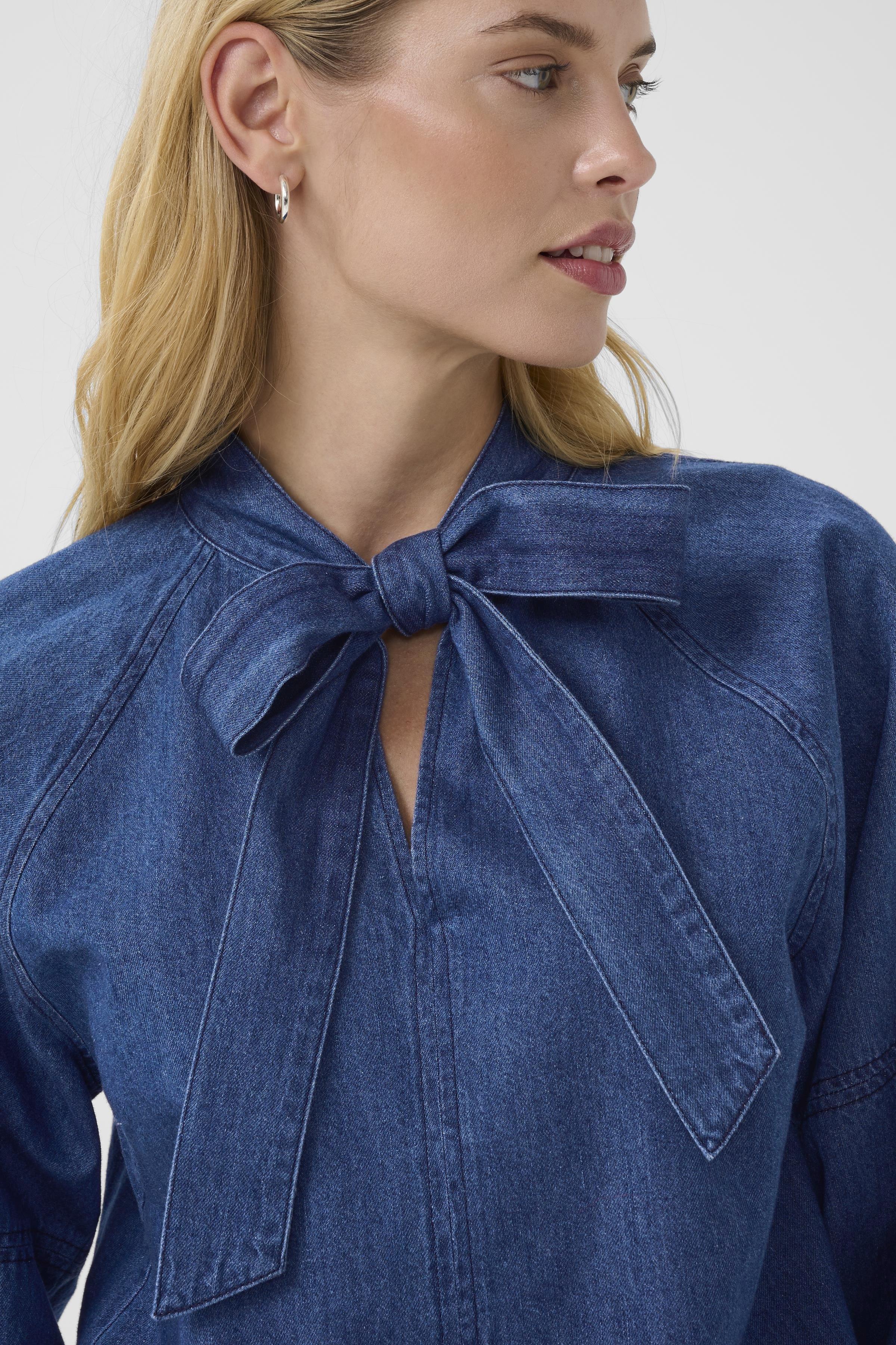 Part Two Sassi Rinse Blue Denim Top