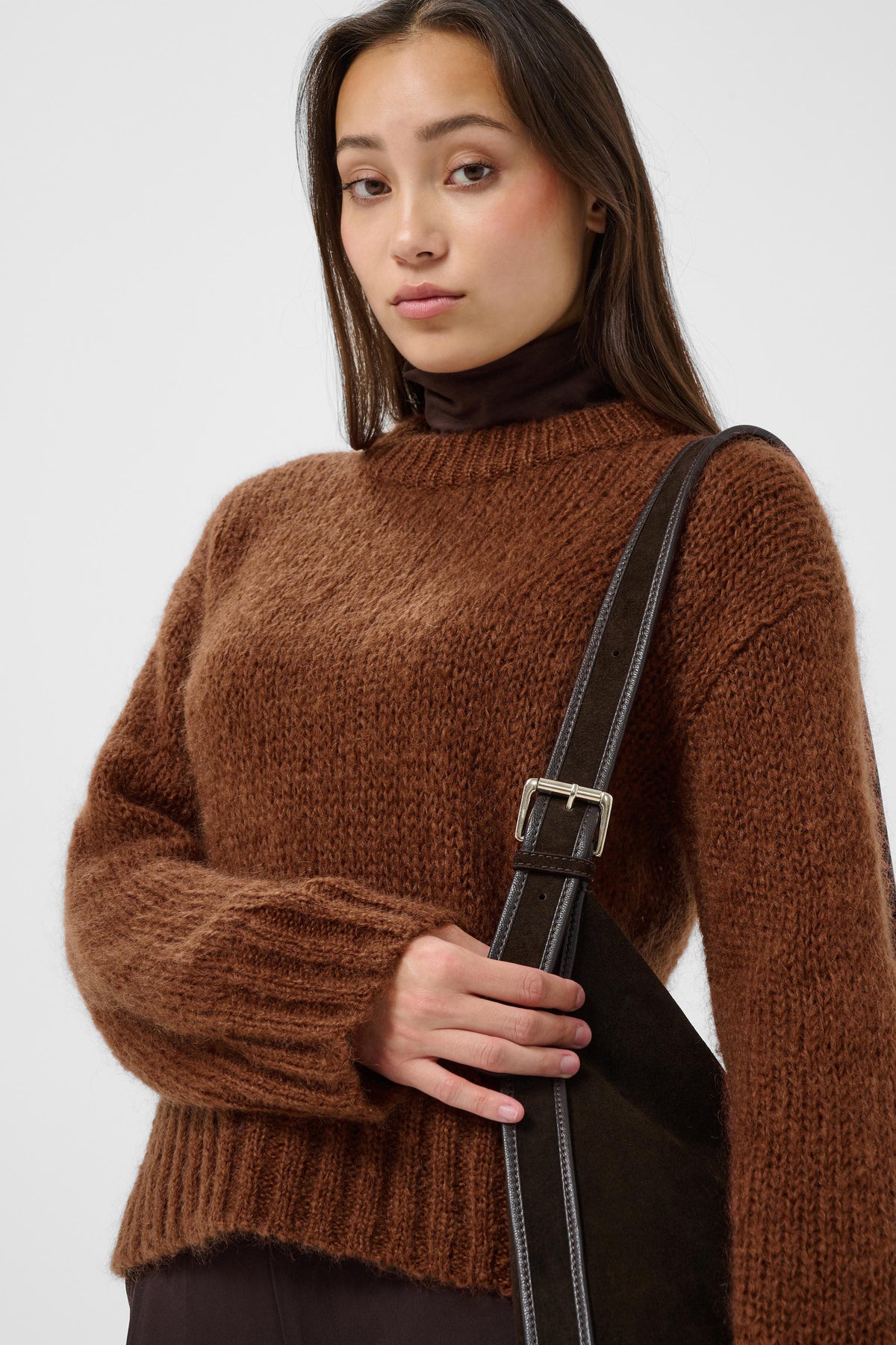 Part Two Sille Brown Out Knit Jumper