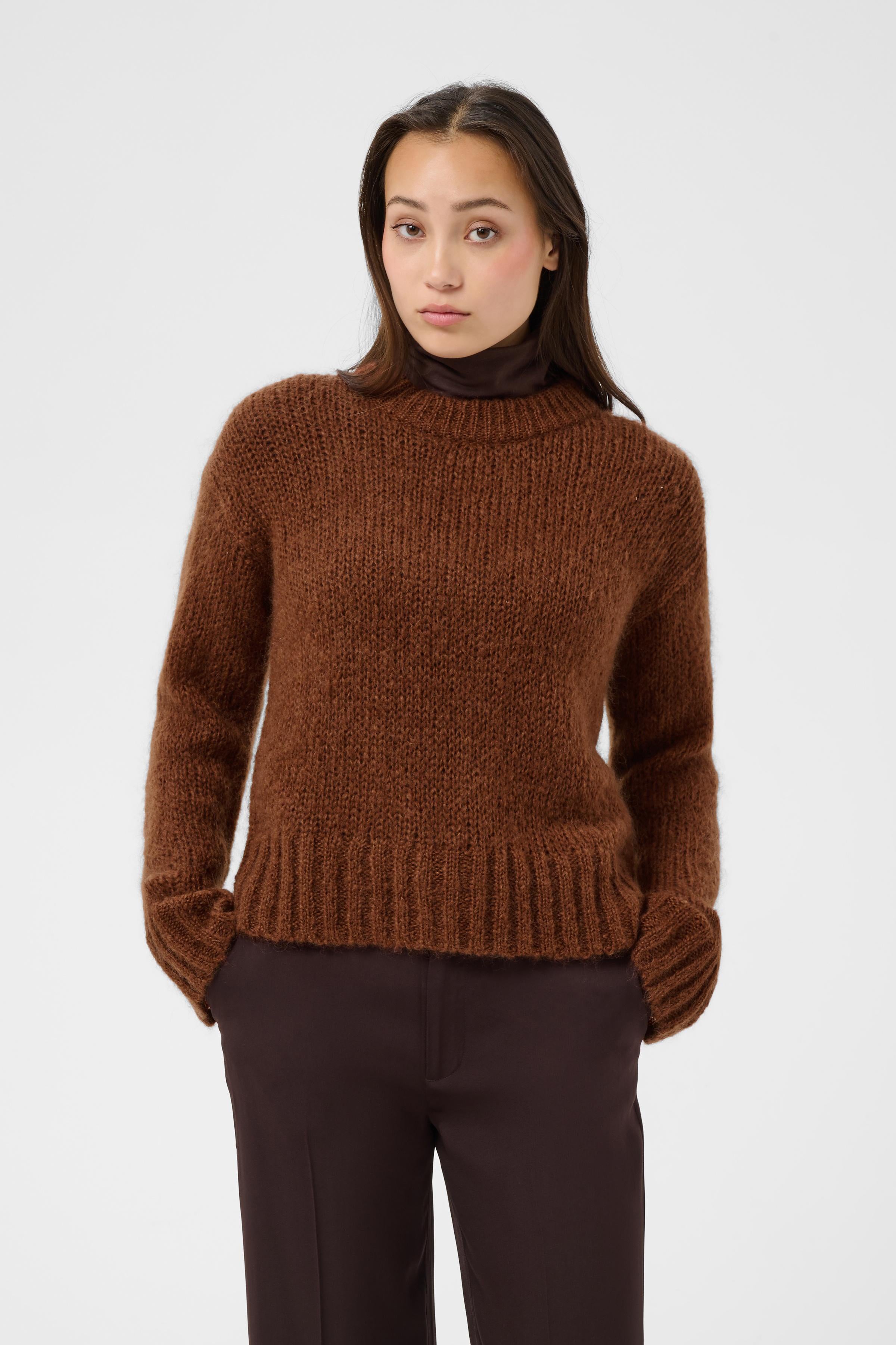 Part Two Sille Brown Out Knit Jumper