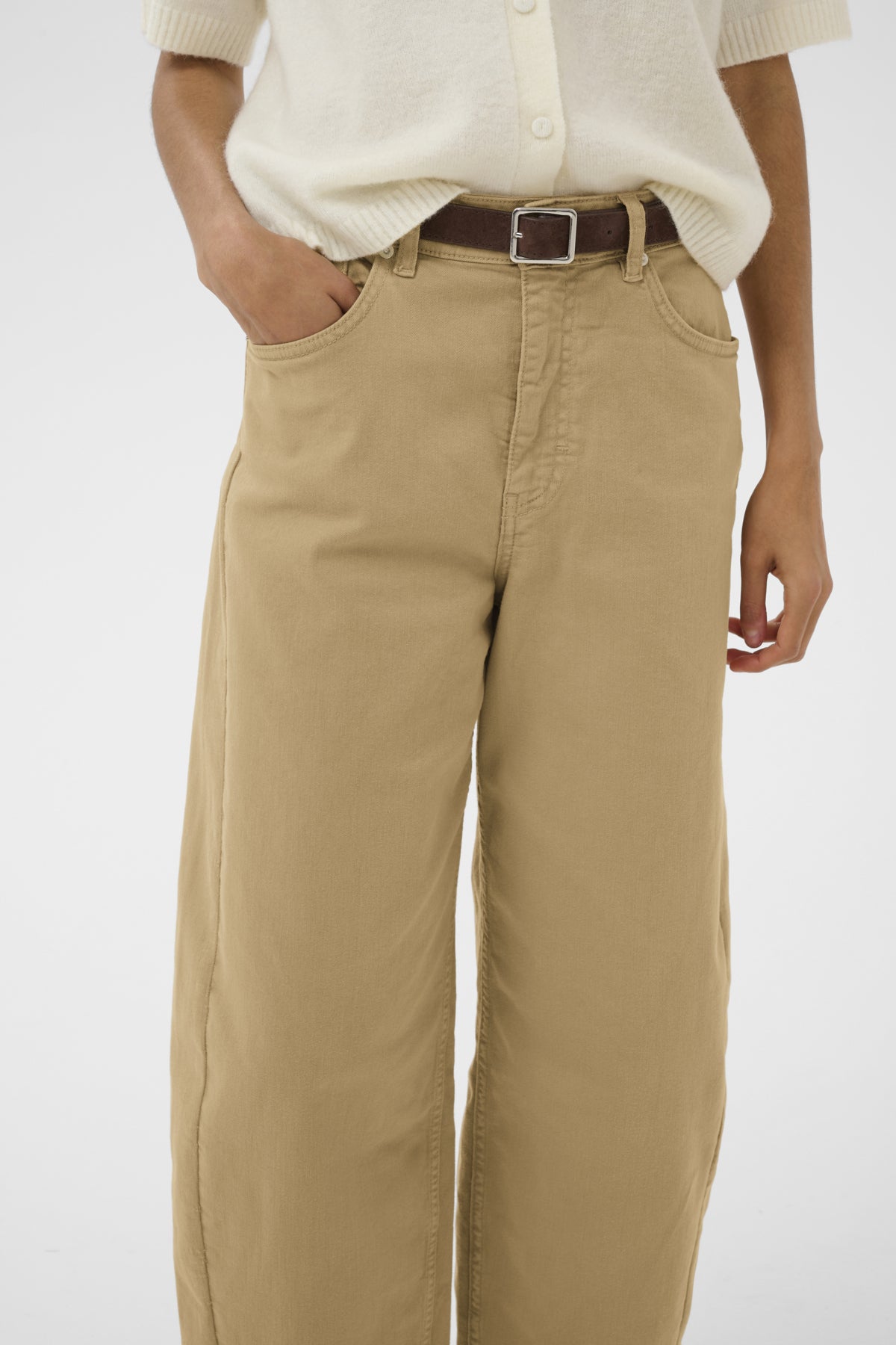 Part Two Adelena Tan Barrel Leg Jeans