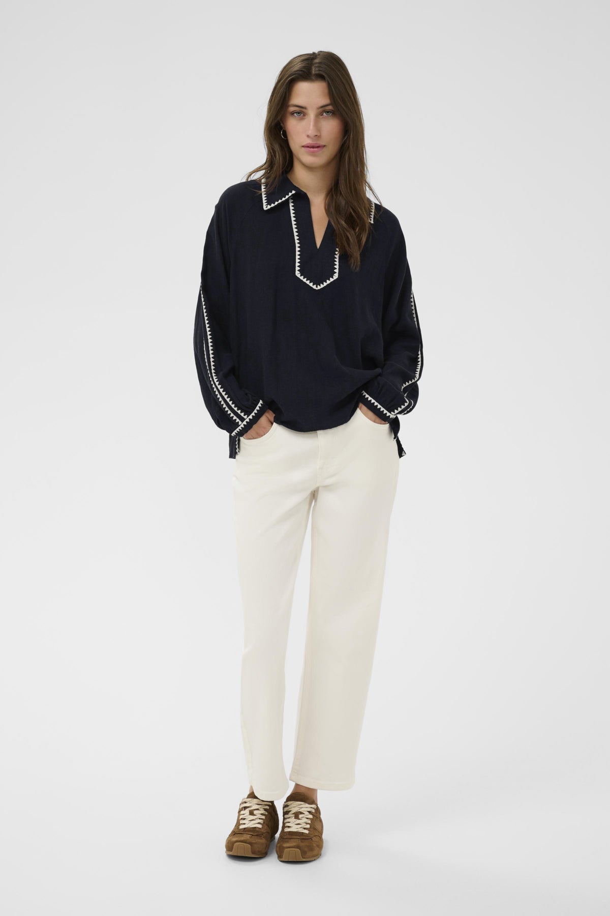 Part Two Aimy Navy Blouse