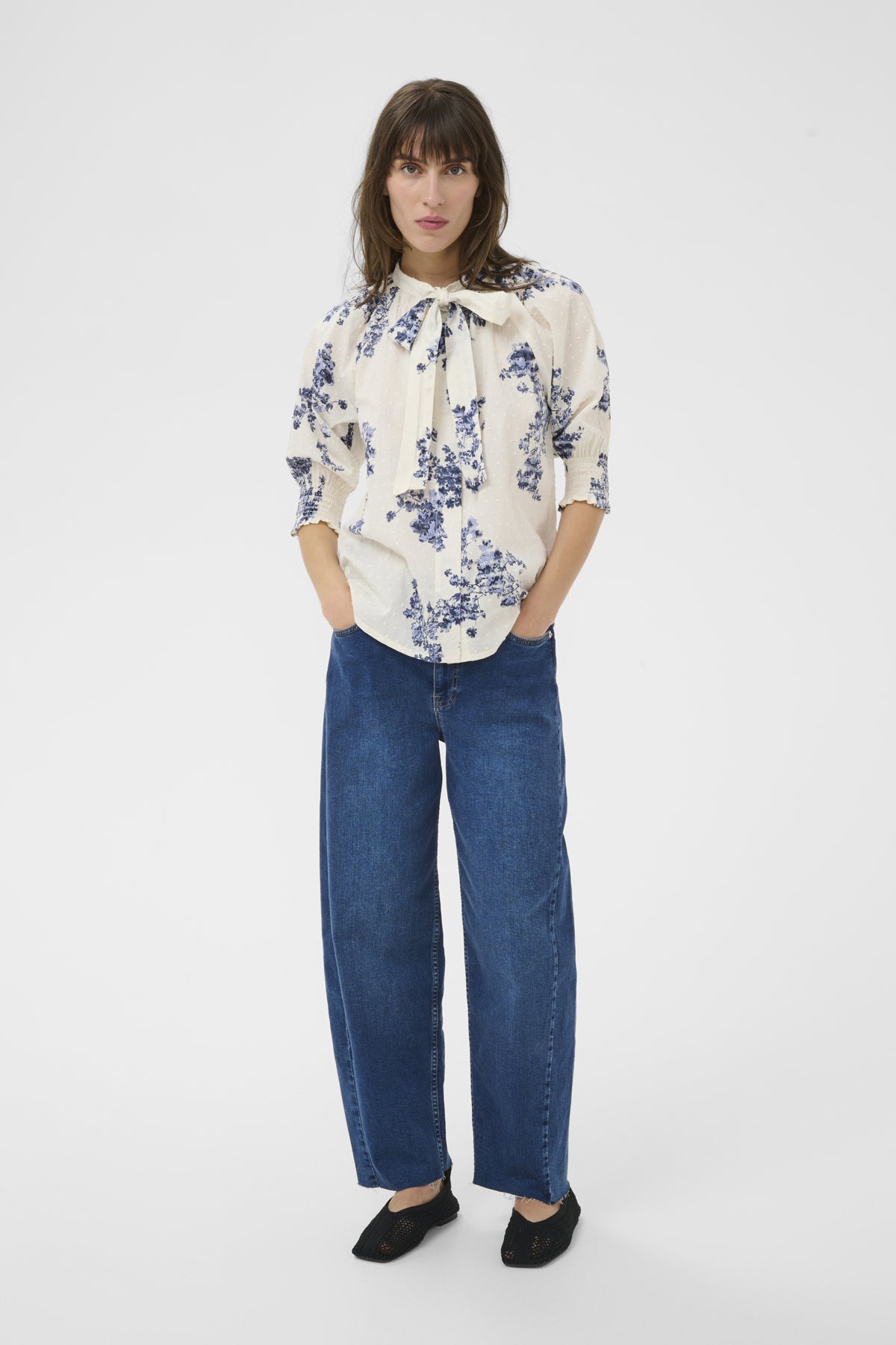 Part Two Almera Blue Flower Shirt