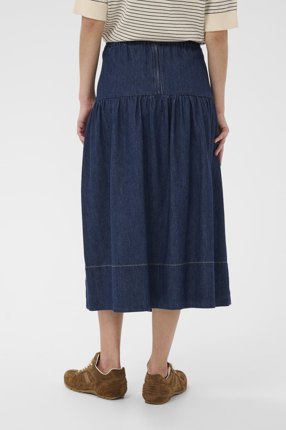 Part Two Nellia Dark Denim Midi Skirt