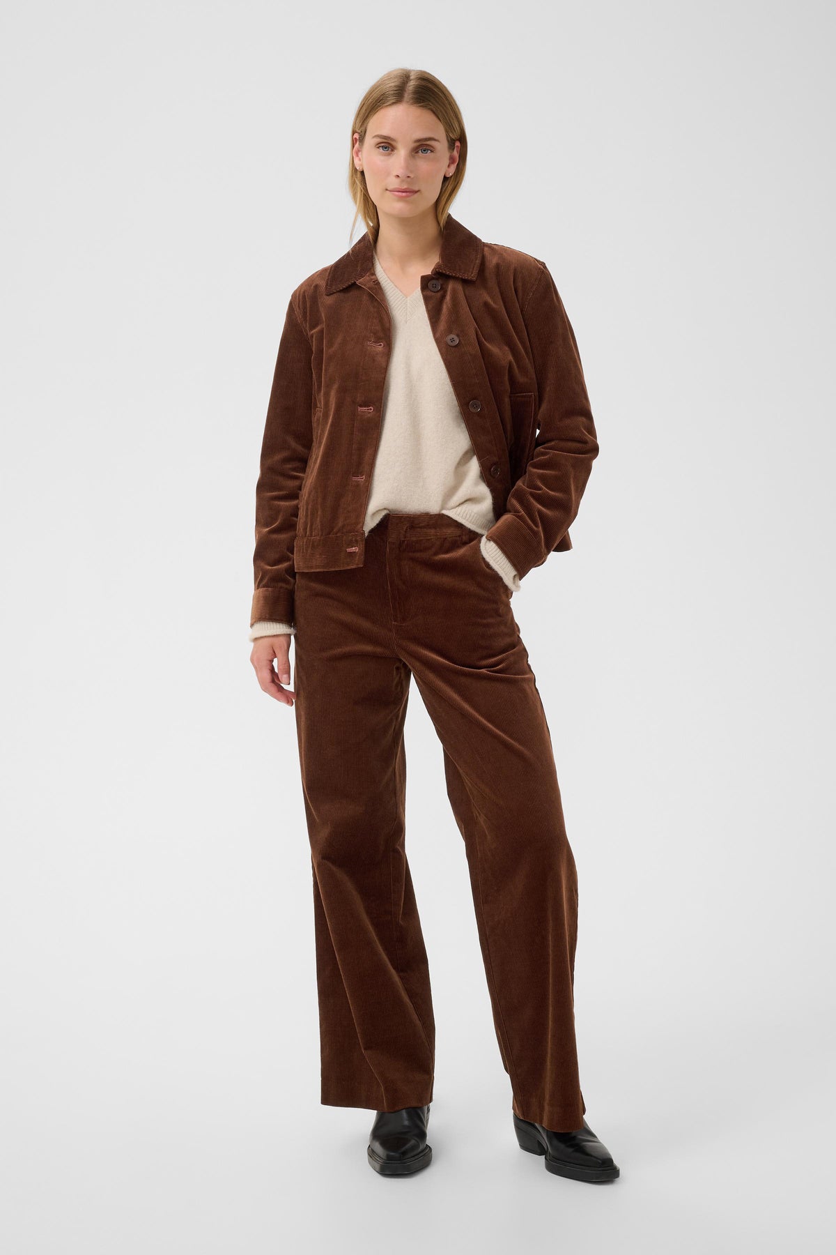 Part Two Columba Brown Corduroy Trouser