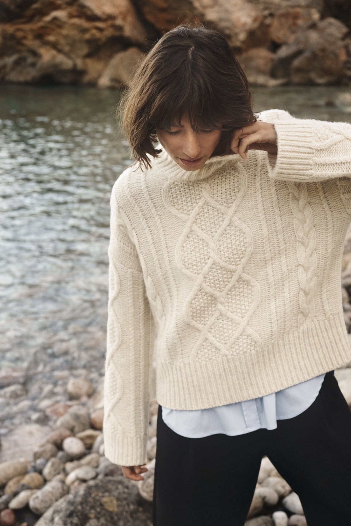 Part Two Channa Cable Knit Sweater