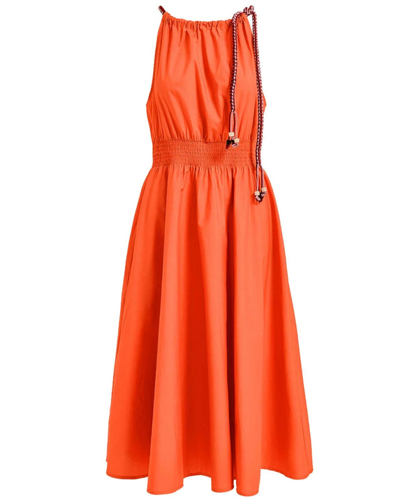 Essentiel Antwerp Fergie halter maxi dress in bright orange