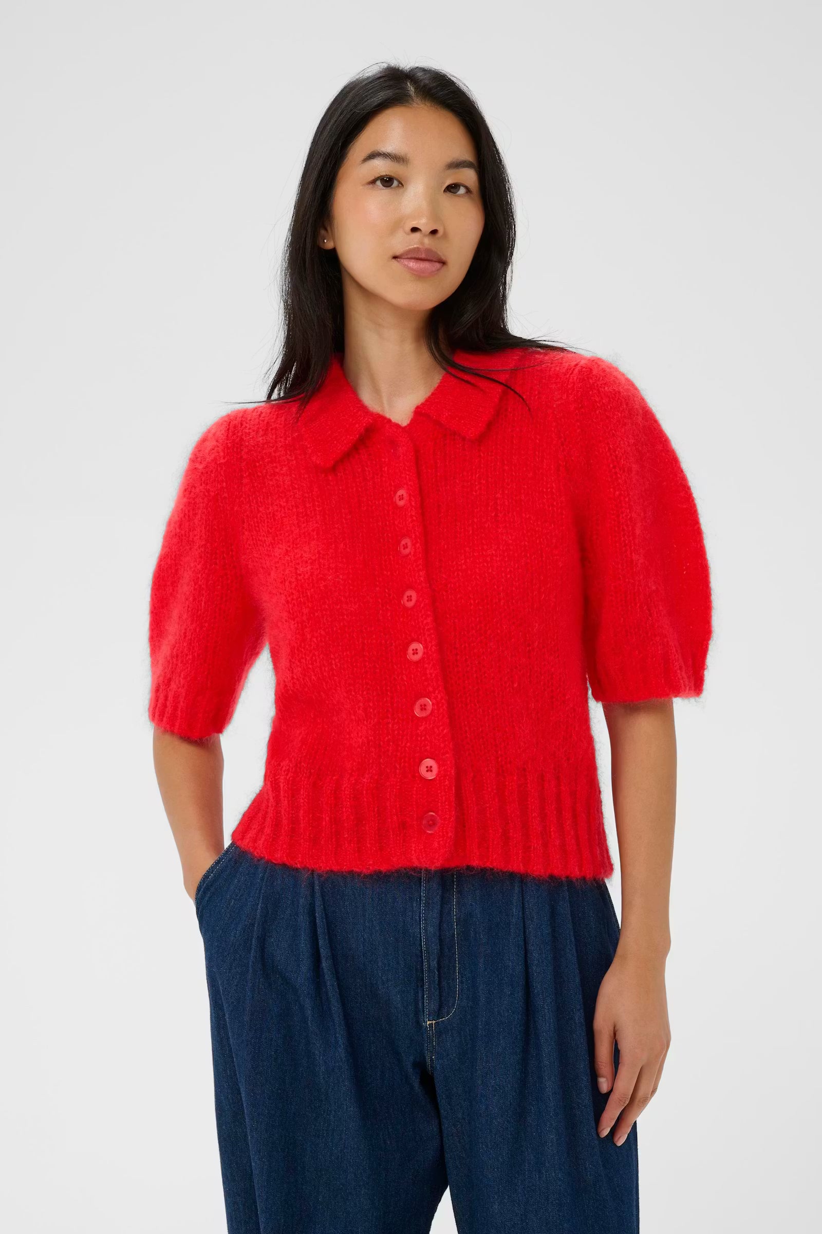 Part Two Vernoni Poppy Red Cardigan