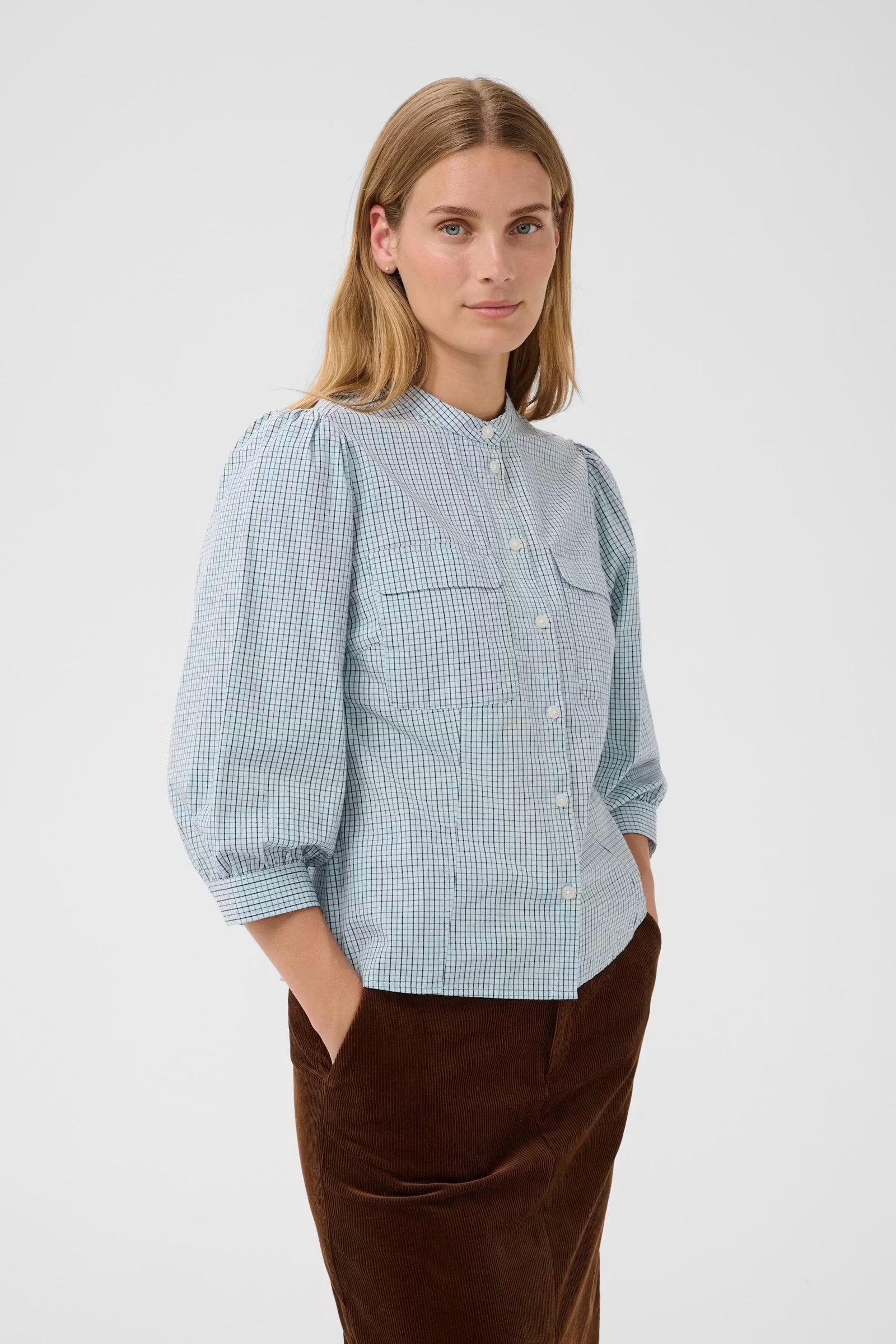Part Two Chinette Gray Dawn Check Shirt