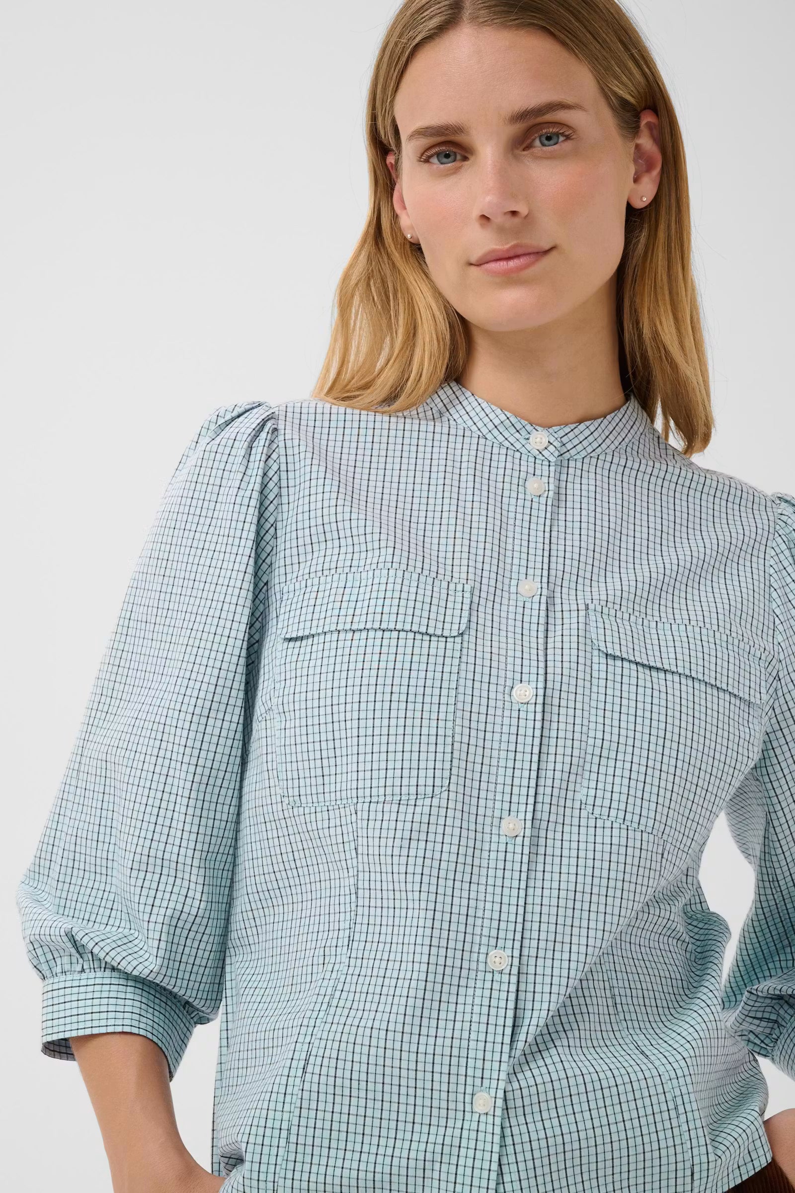 Part Two Chinette Gray Dawn Check Shirt