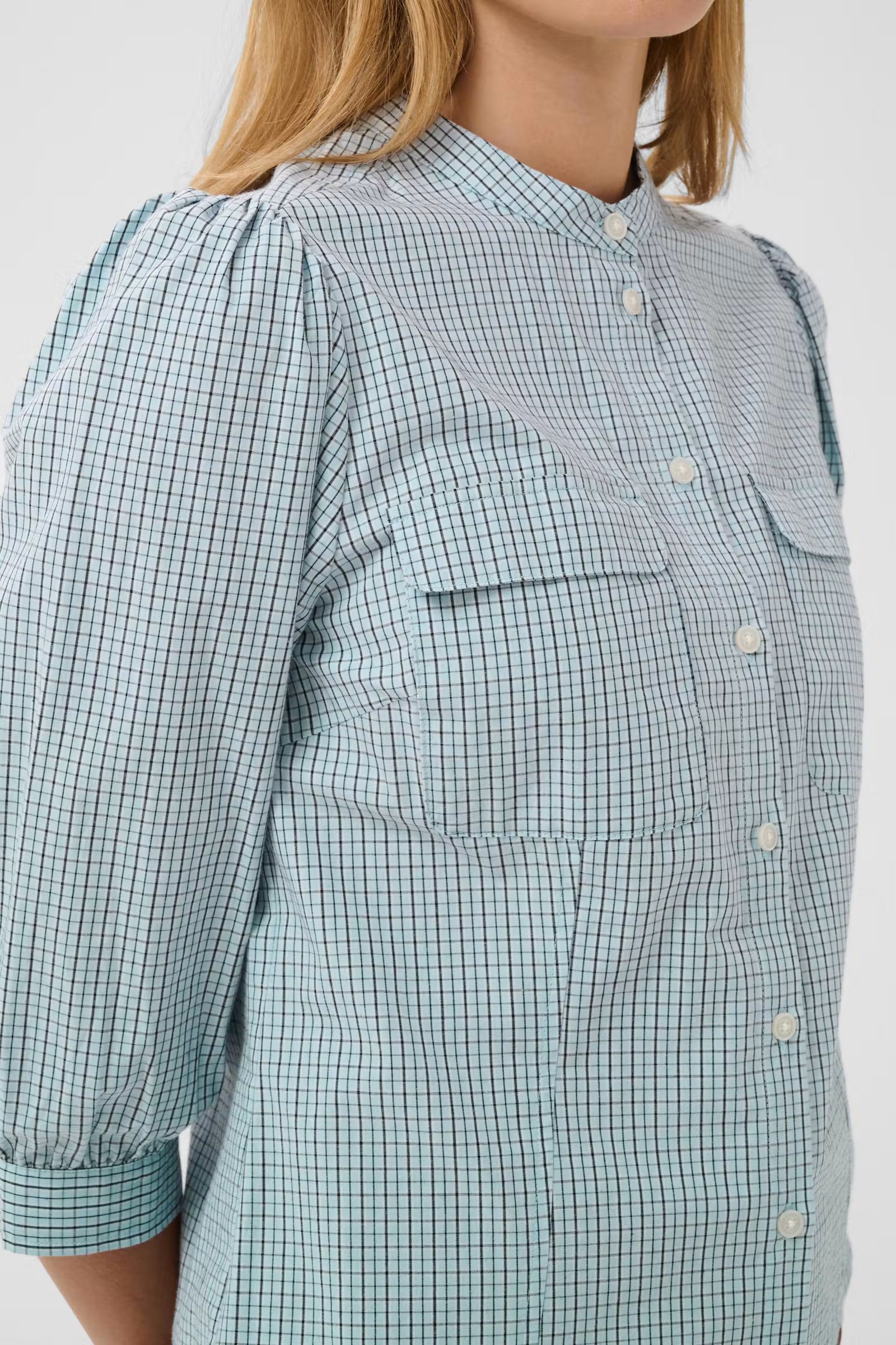 Part Two Chinette Gray Dawn Check Shirt