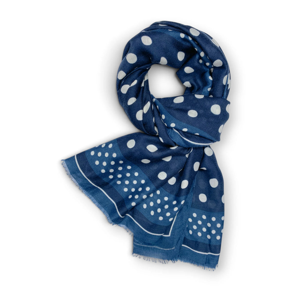 Precious Polka Dot Cotton Blend Scarf