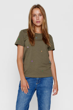 Numph Nuvilli T Shirt in Ivy Green