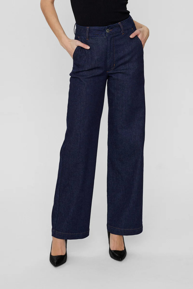 Numph Nuamber Dark Denim Pant
