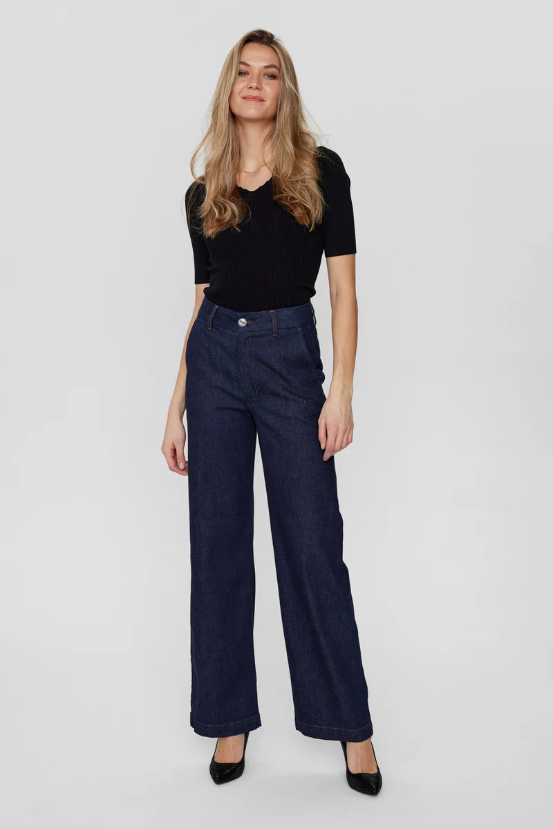 Numph Nuamber Dark Denim Pant