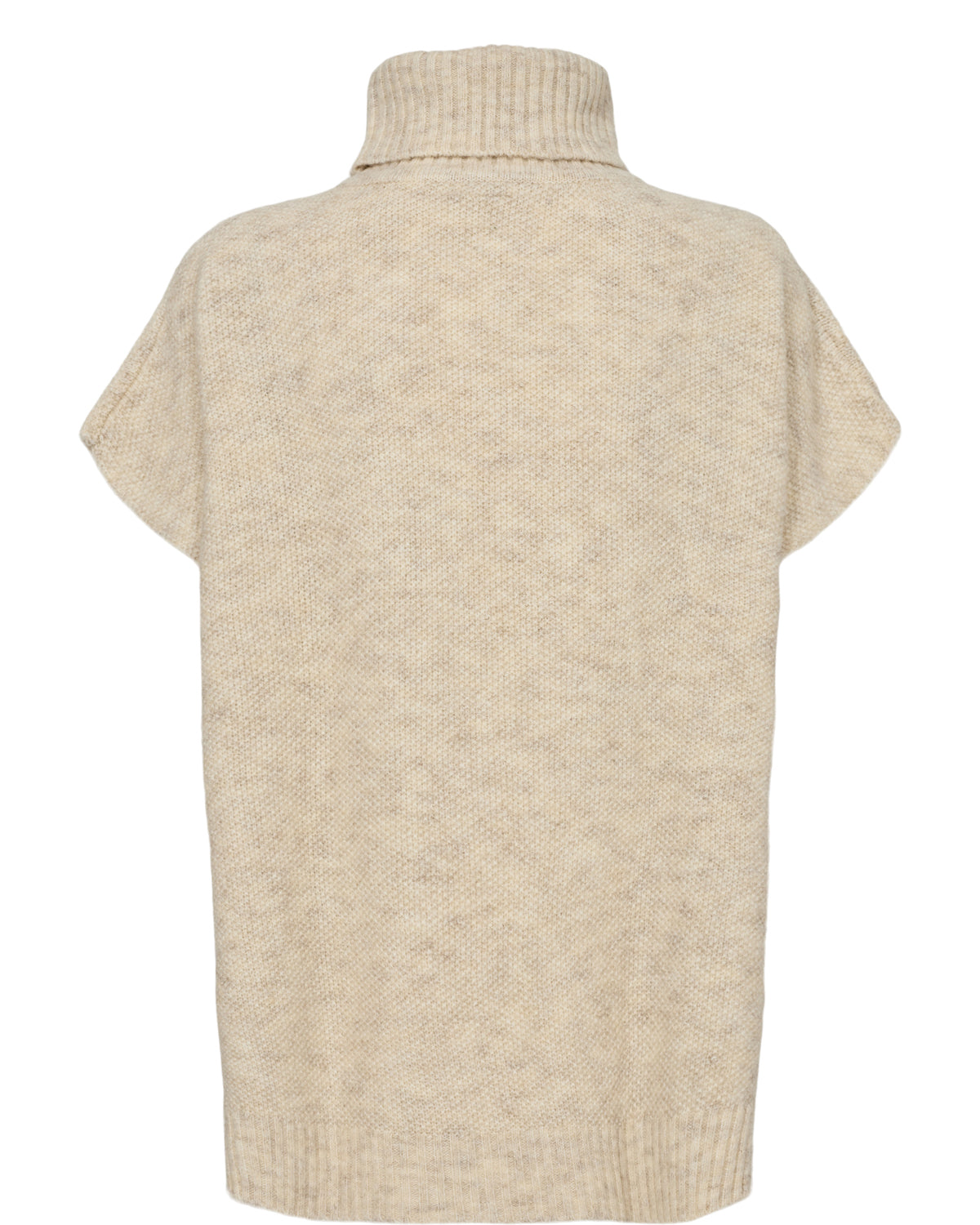 Numph Nuinga Cream Knit Poncho