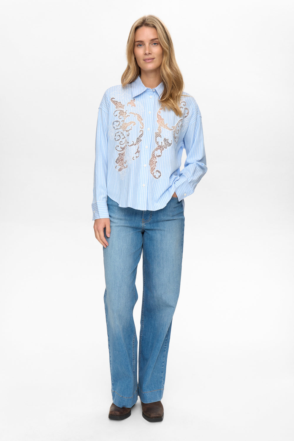 Numph Nuvalerie Blue Shirt