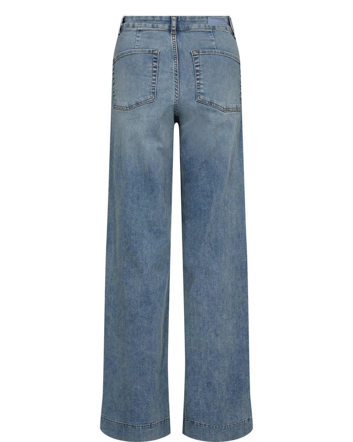 Numph Nuparis Stonewash Denim Wide Leg Jeans