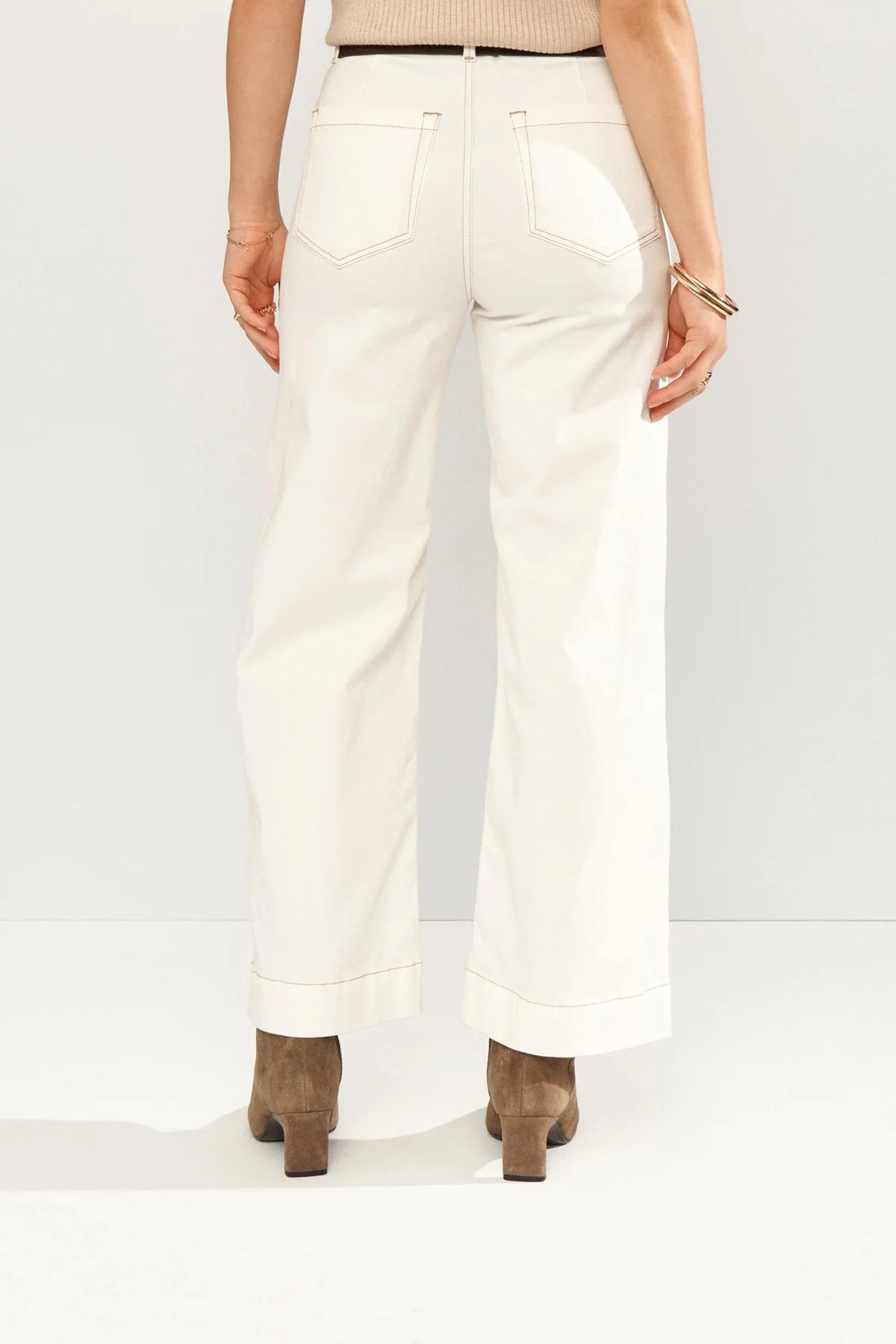 Numph Nuparisan Cropped Twill Trousers