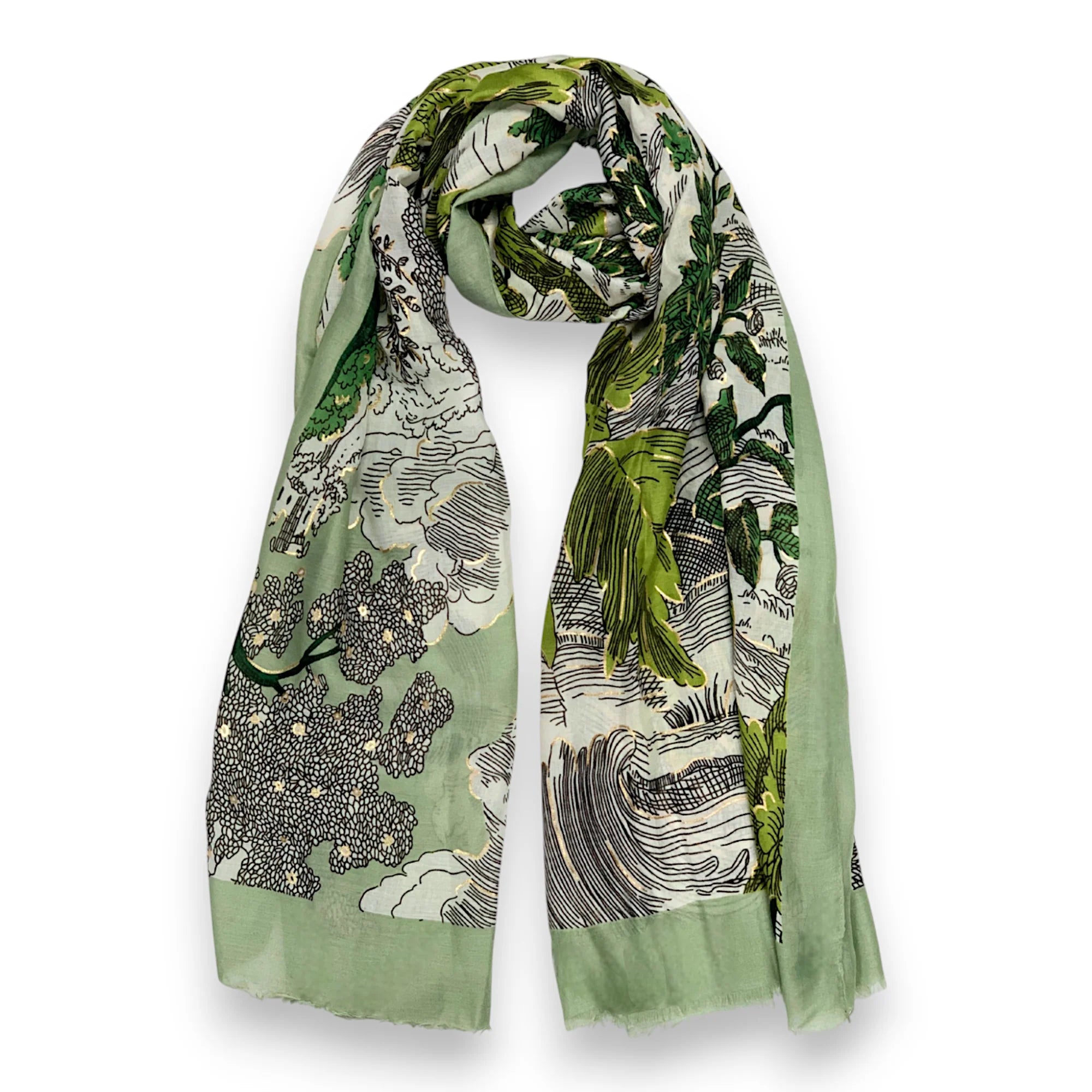 Precious Nature Lake Scarf