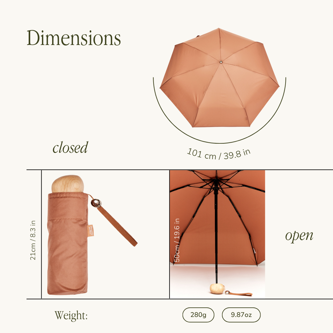 Original Duckhead Mocha Mousse Mini Pocket Umbrella