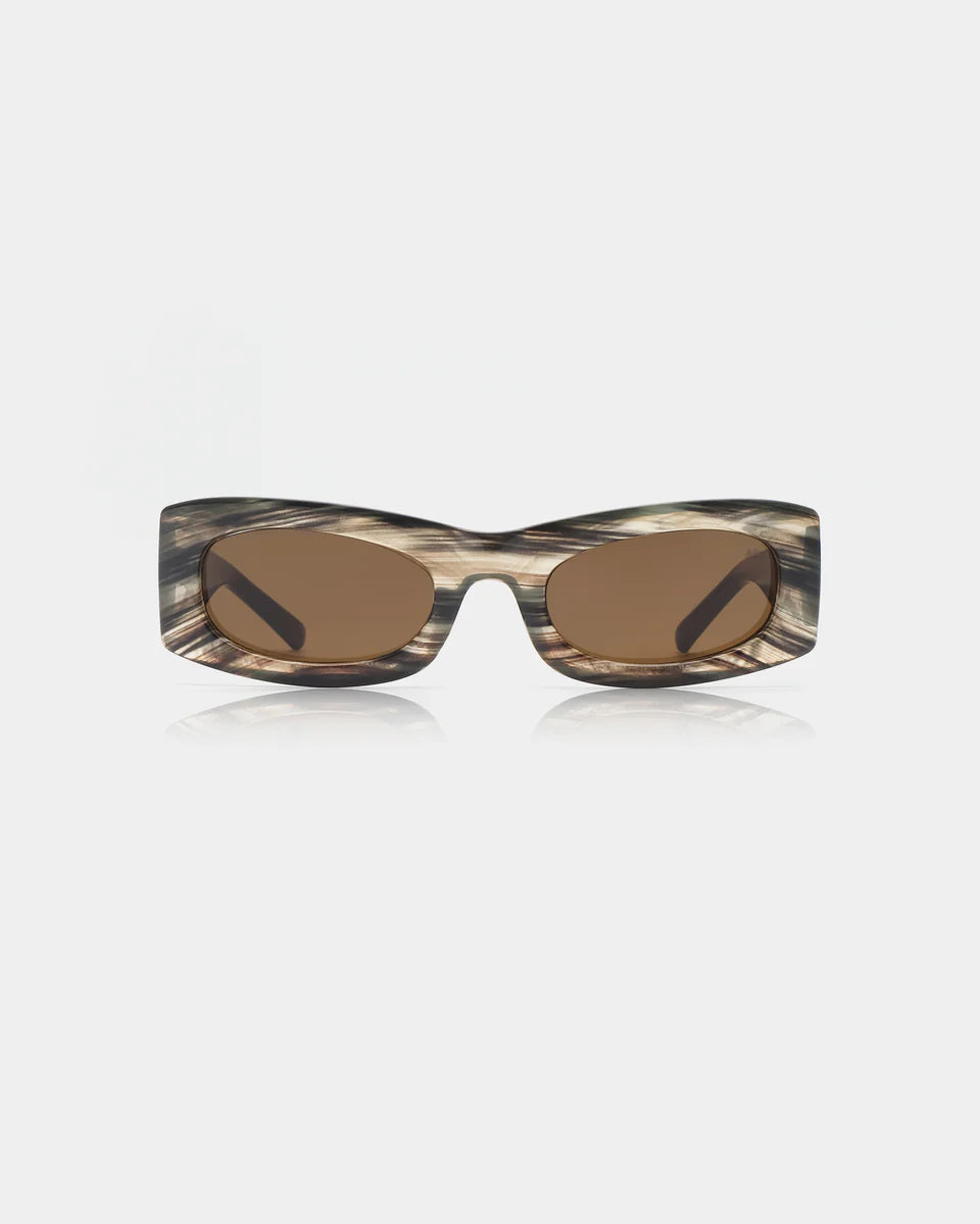 A.Kjaerbede Frida Striped Horn Sunglasses