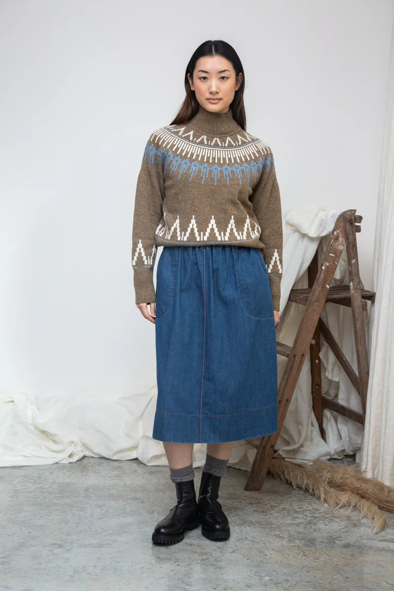 Beaumont Organic Hawthorne Taupe Knit Jumper