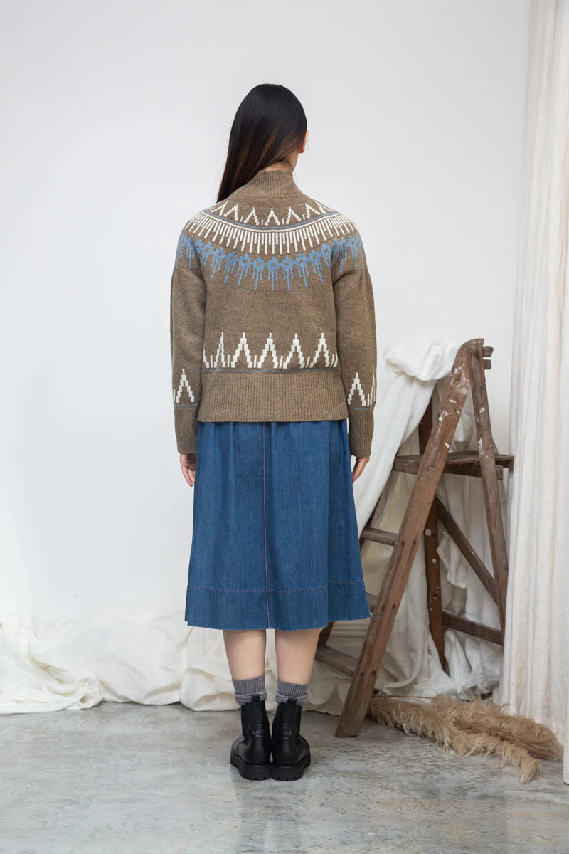 Beaumont Organic Hawthorne Taupe Knit Jumper