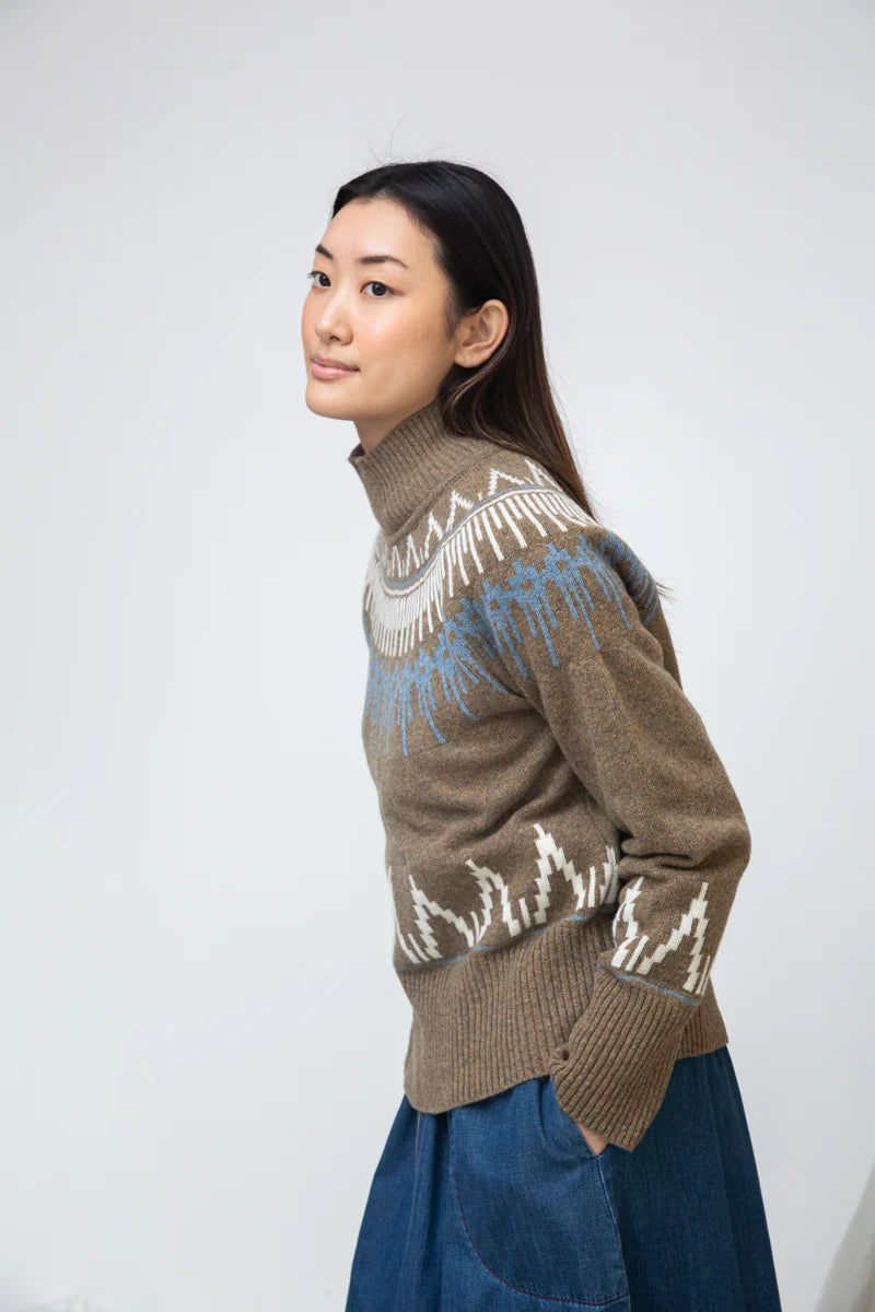 Beaumont Organic Hawthorne Taupe Knit Jumper