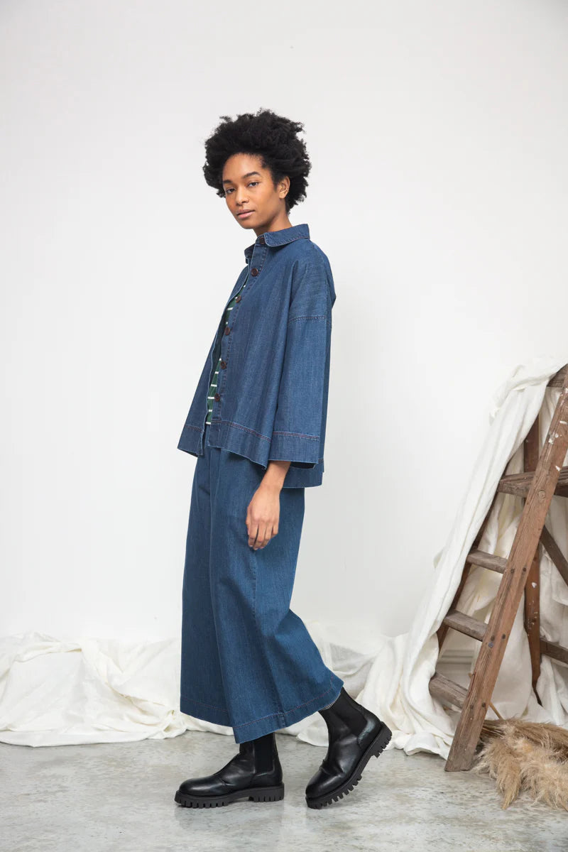 Beaumont Organic Evora-Leigh Mid Blue Trouser