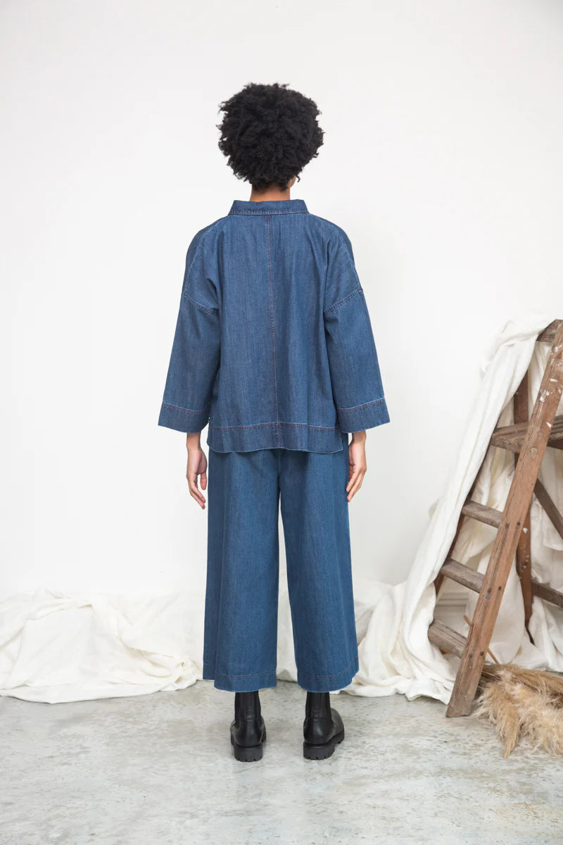 Beaumont Organic Evora-Leigh Mid Blue Trouser