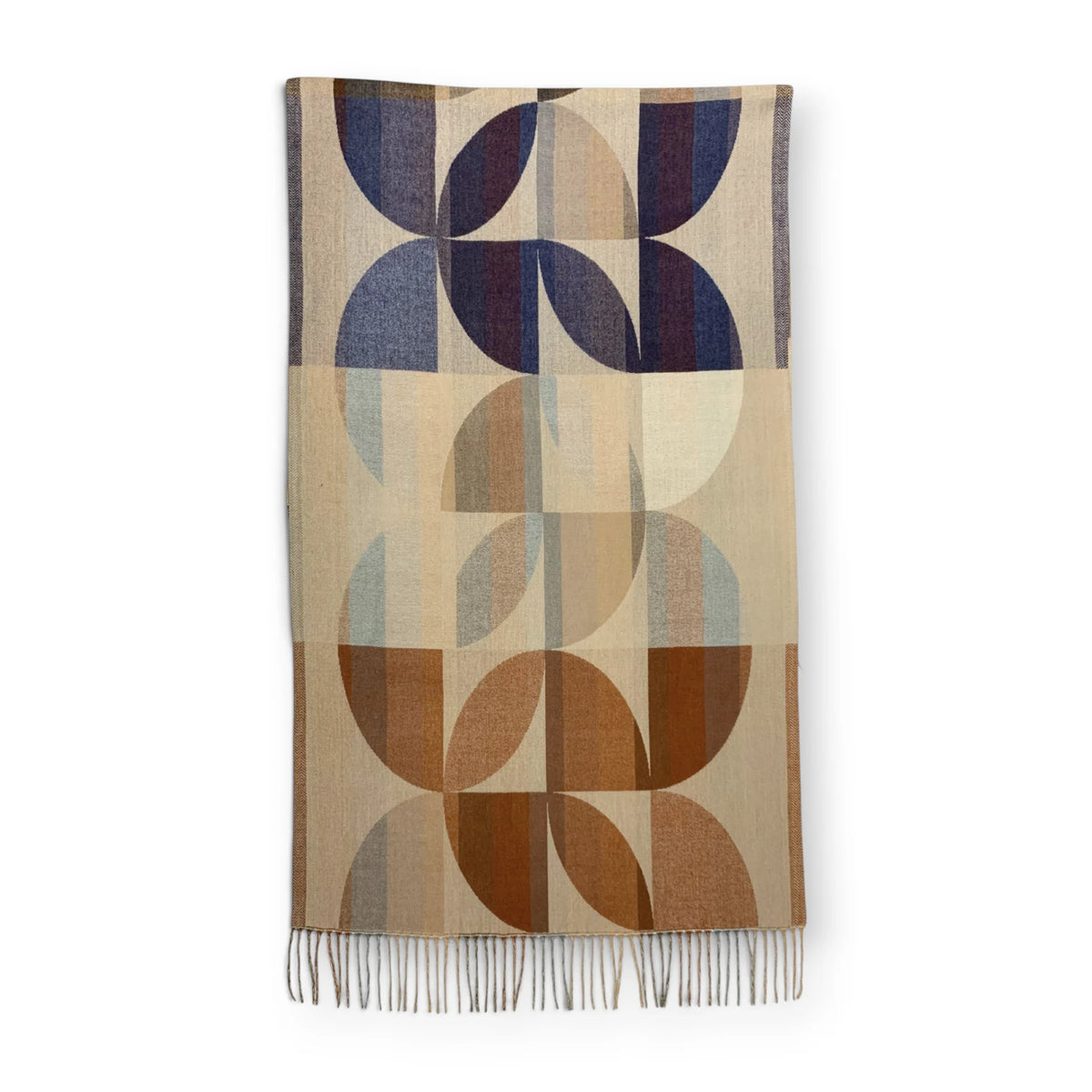 Precious Geometric Circle Wool Blend Scarf