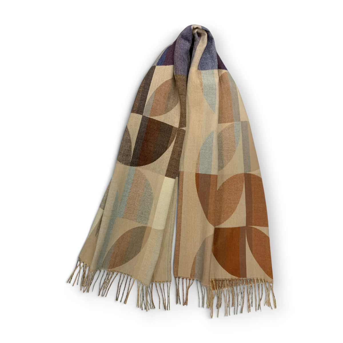 Precious Geometric Circle Wool Blend Scarf