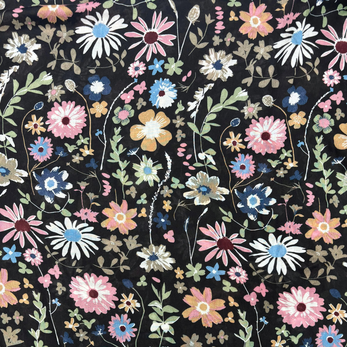 Precious Daisy Garden Cotton Blend Scarf