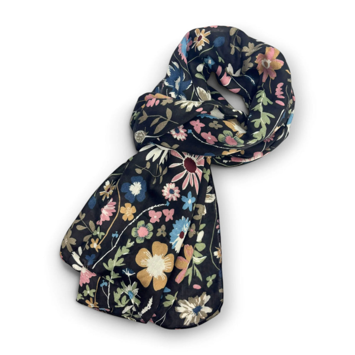 Precious Daisy Garden Cotton Blend Scarf